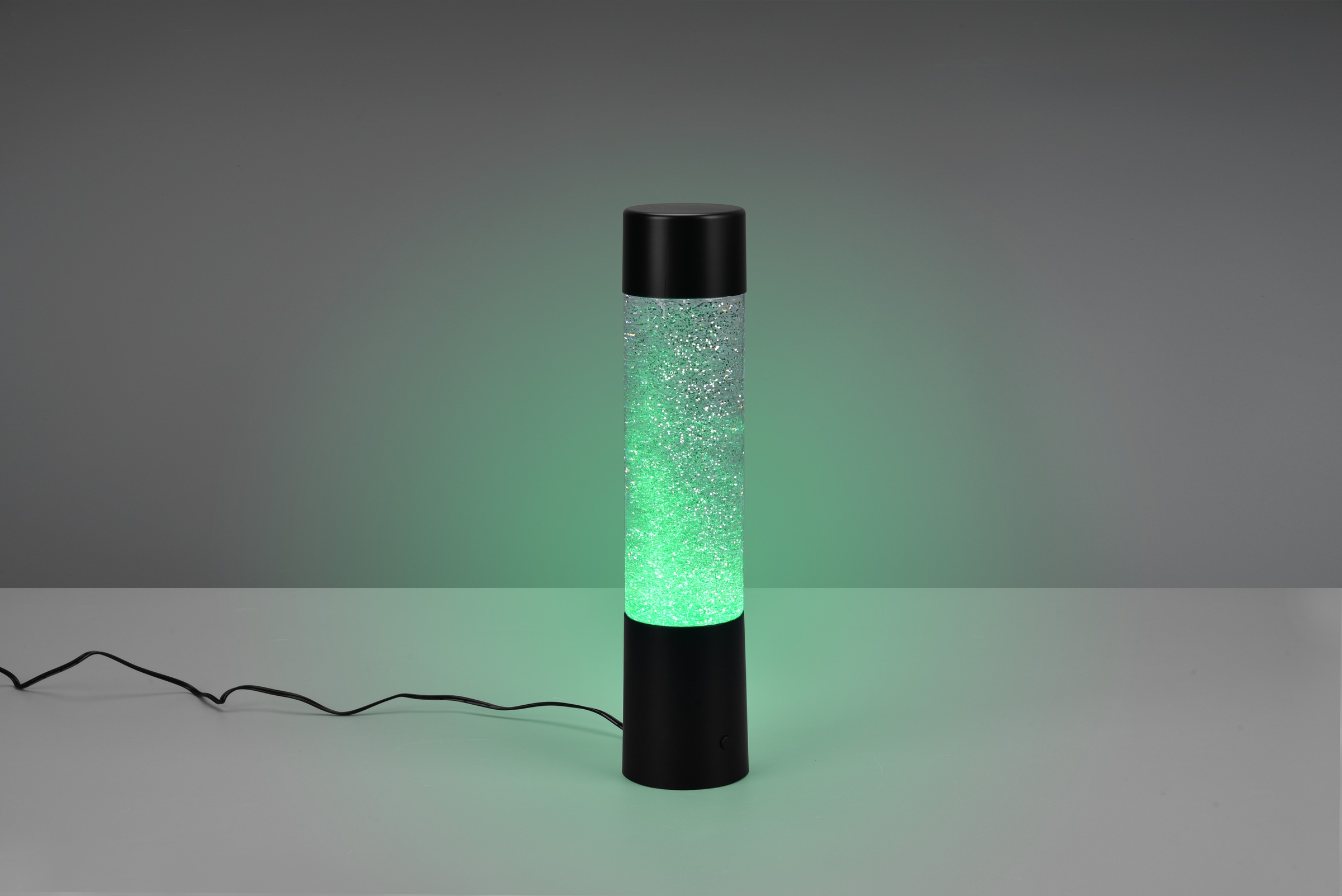 REALITY Leuchten LED Tischleuchte »GLITTER, LED Wassersäule mit RGB Farbwechsel Glitzeroptik Kinderzimmer«, 1 flammig, Leuchtmittel LED-Board | LED fest integriert, Tischlampe Wasser Farbeffekte gelb grün blau Höhe 34cm LED Kinderlampe