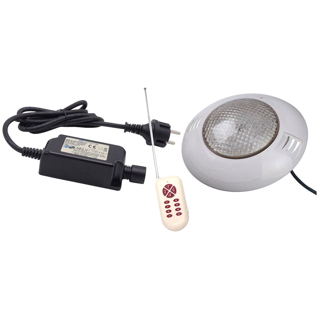 Infinite Spa Pool-Lampe »Poolspot LED 406 multi colour«, Unterwasserspot LED mit Außen-Sicherheitstrafo und Fernbedienung