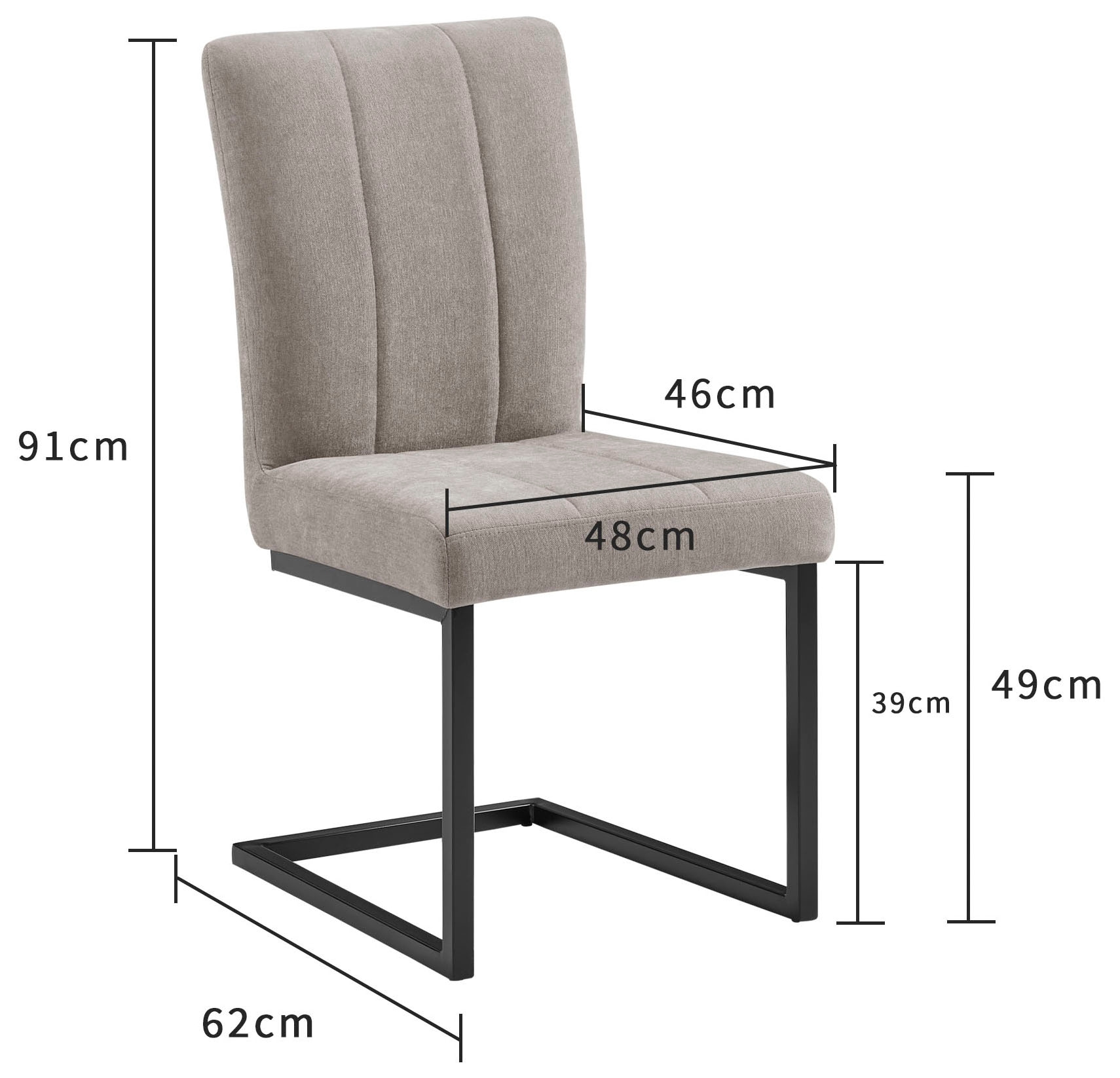 OTTO home Essgruppe »Hennia« Set, 4 tlg. Tischplatte aus Melamin, 2 Freischwinger, Bank, Metallgestell
