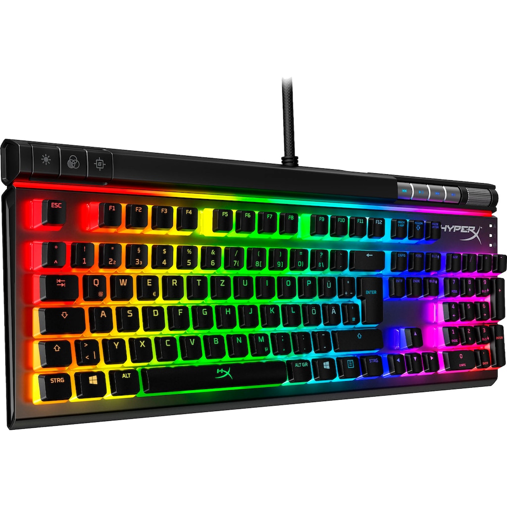 HyperX Gaming-Tastatur »HyperX Alloy Elite™ 2«, (Gaming-Modus-Multimedia-Tasten-Funktionstasten-Ziffernblock-Lautstärkeregler-USB-Anschluss)