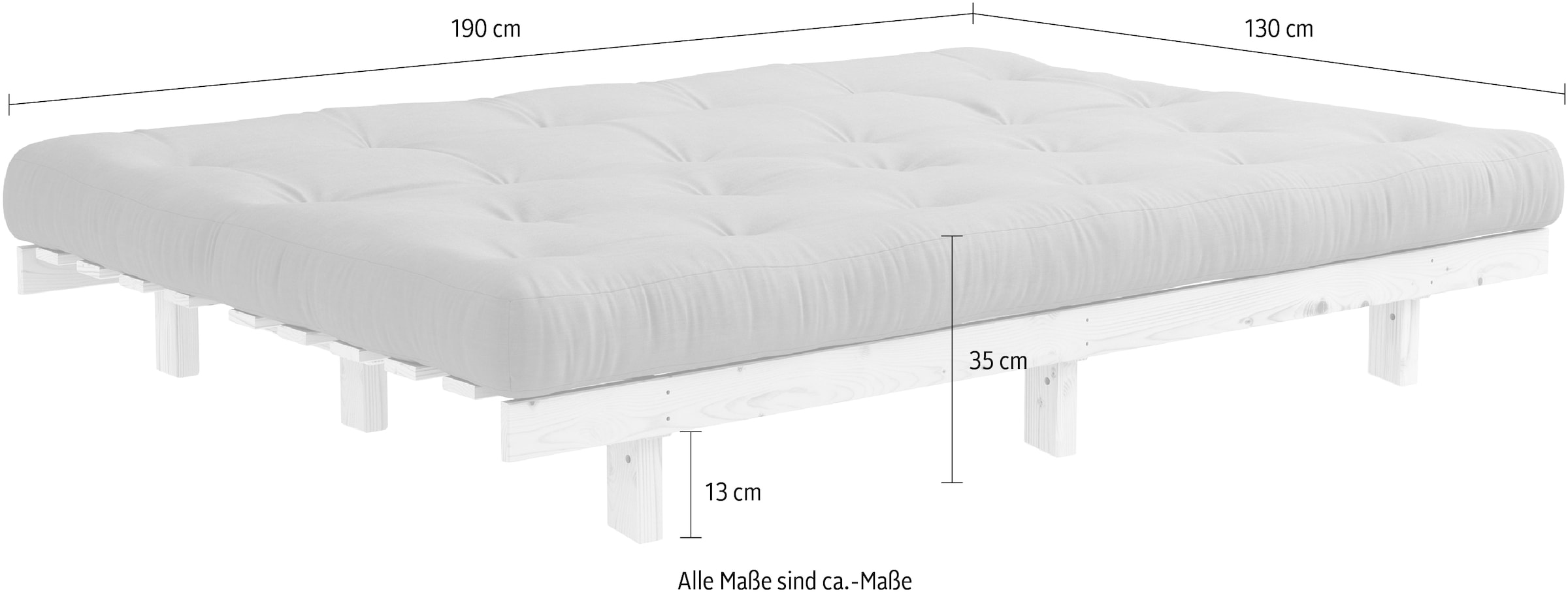 Karup Design Schlafsofa »Lean«, (2 St.), mit Bettfunktion und Futonmatratze
