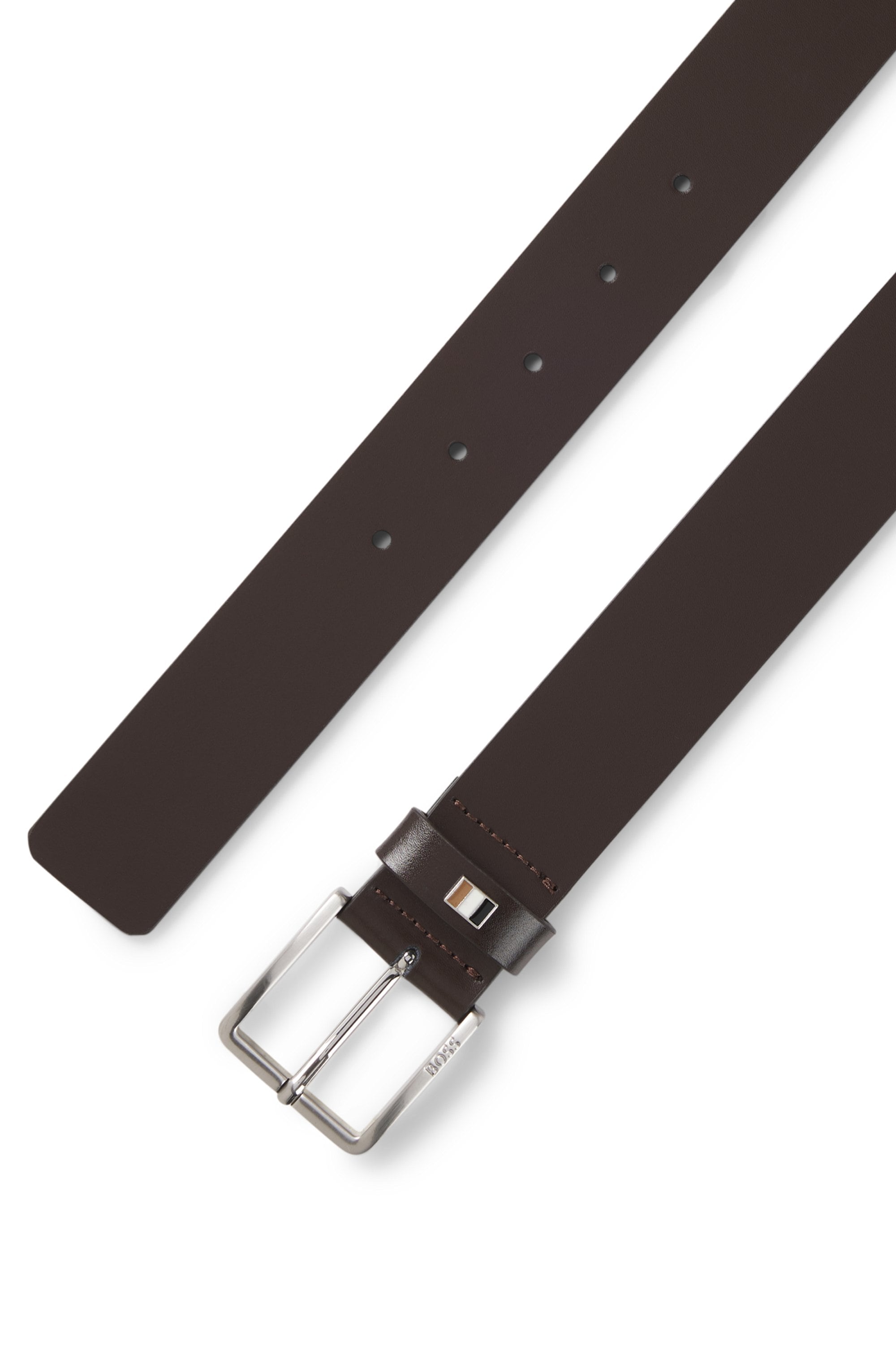 BOSS Ledergürtel »Ther-Flag-E_Sz35« mit stilvollen Markendetails