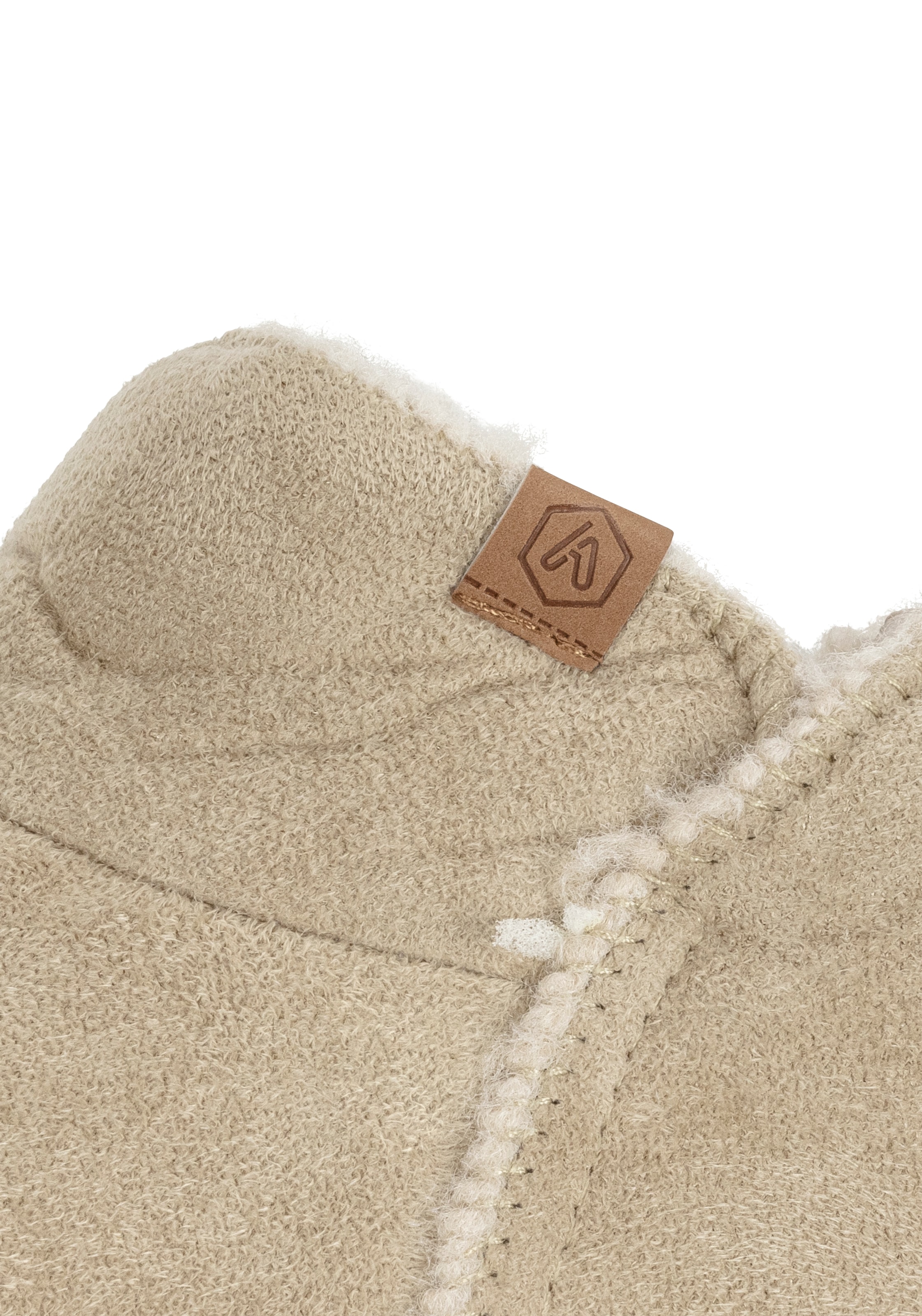 Apollo Hausschuh »LADIES HOME BOOTS SUEDE«, mit Logoprägung und kuscheligen, wärmenden Innenfutter