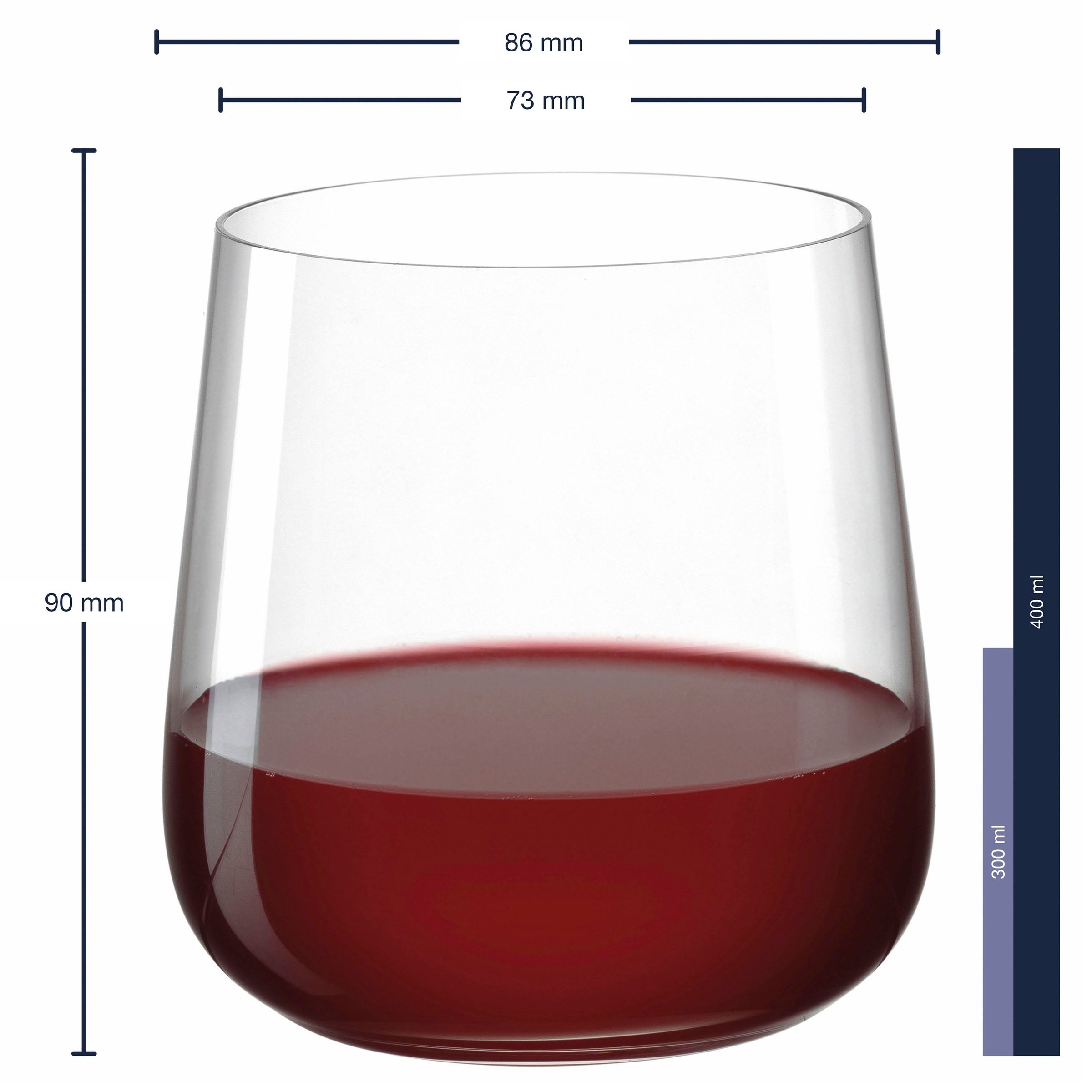 LEONARDO Gläser-Set »BRUNELLI«, (Set, 6 tlg.), 400 ml, 6-teilig
