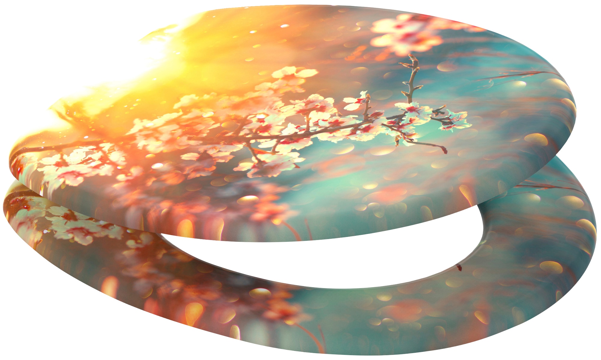 Sanilo WC-Sitz »Kirschblüte« mit Absenkautomatik, BxL: 37,7 x 42,0 - 47,0 cm