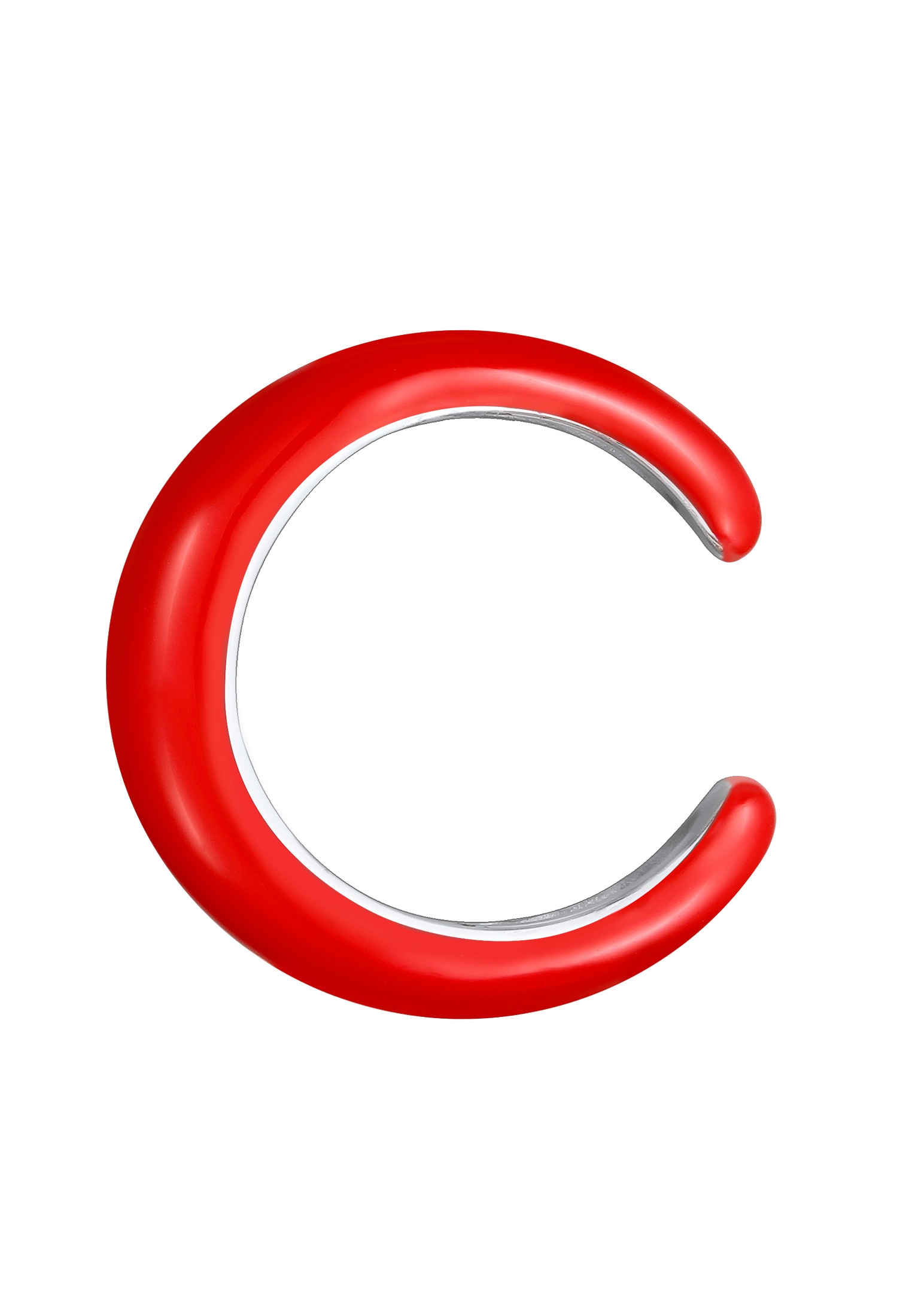 Elli Ohrklemme »Ohrringe Earcuff Emaille Rot 925 Sterling Silver«