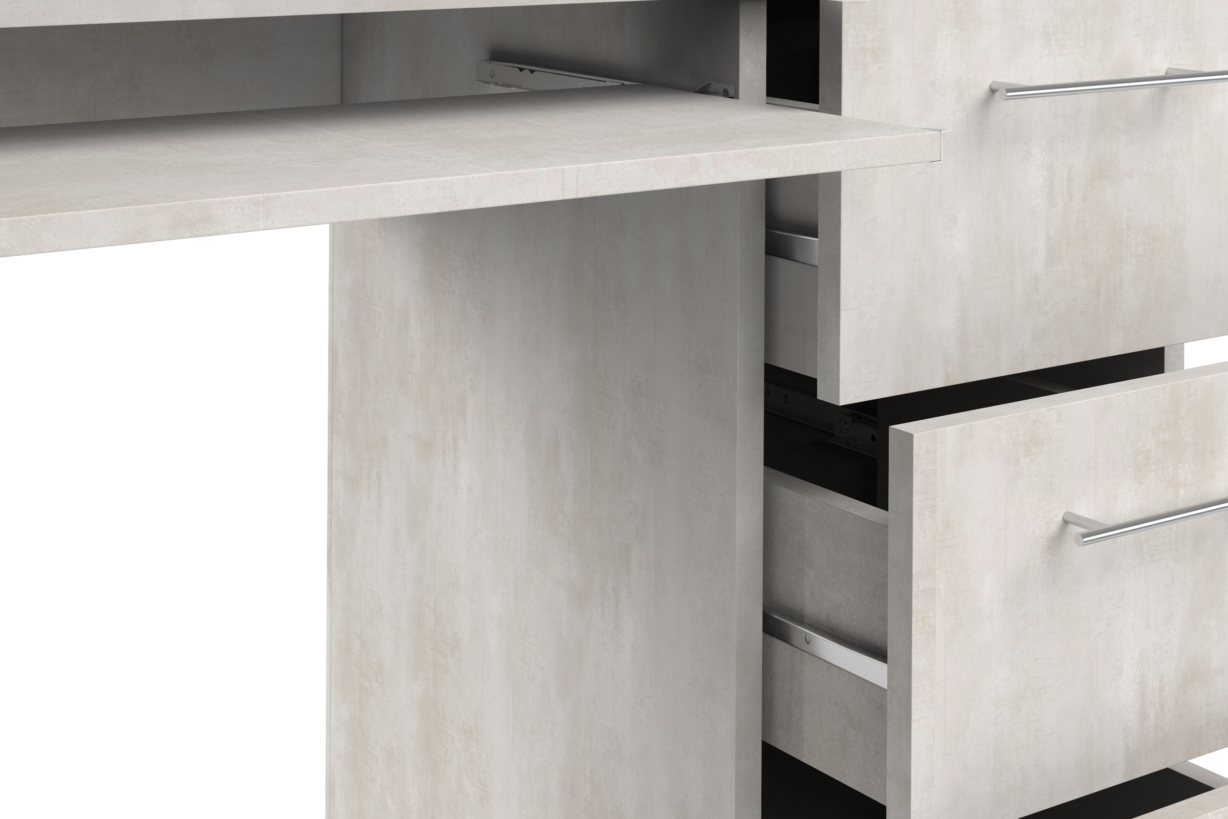 VOGL Möbelfabrik Schreibtisch »Tobi, optional mit Tastaturauszug,«, mit 3 Schubkästen, Breite 115 cm, Made in Germany
