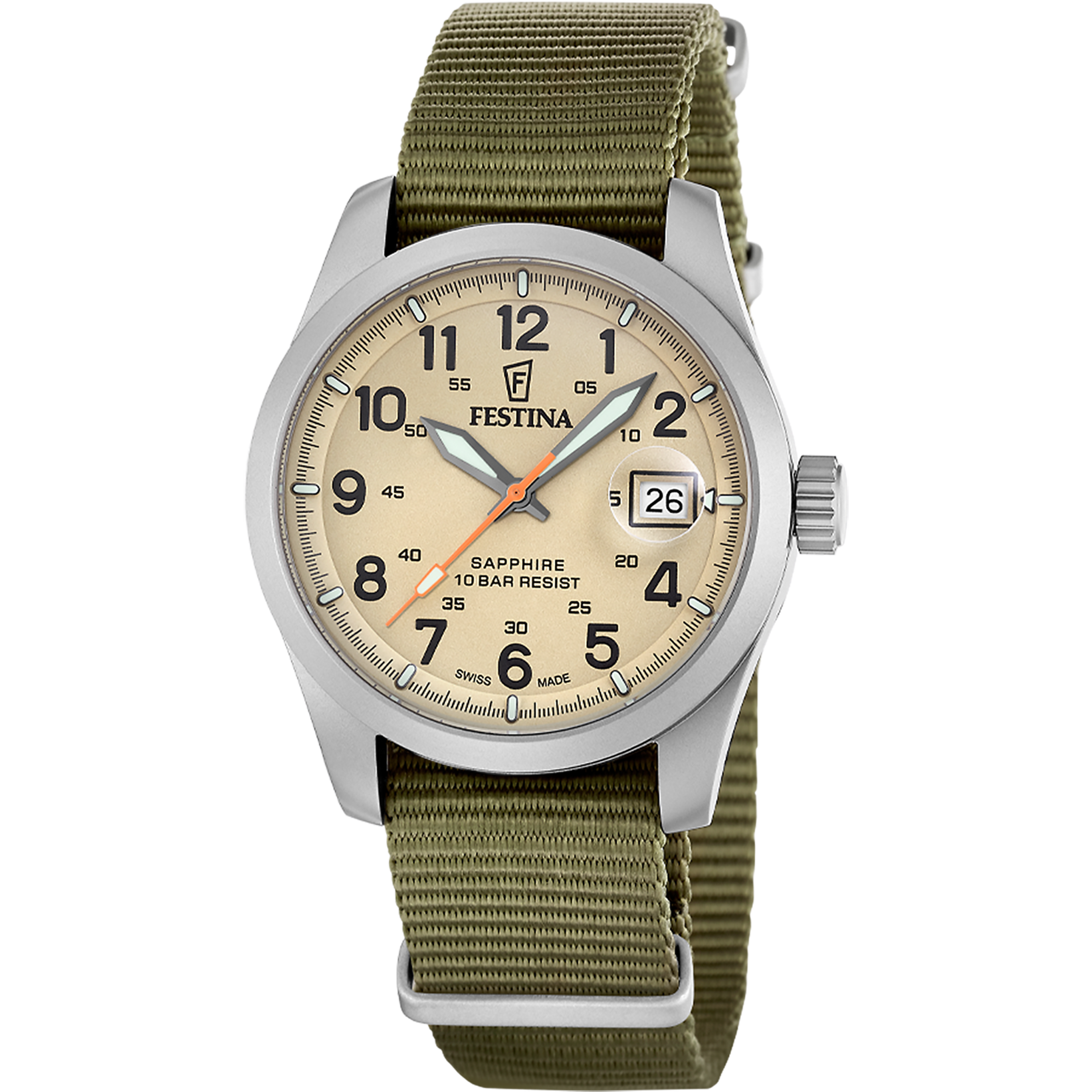 Festina Quarzuhr »Field Watches« Armbanduhr, Damenuhr, Herrenuhr, Swiss Made, analog, Tag