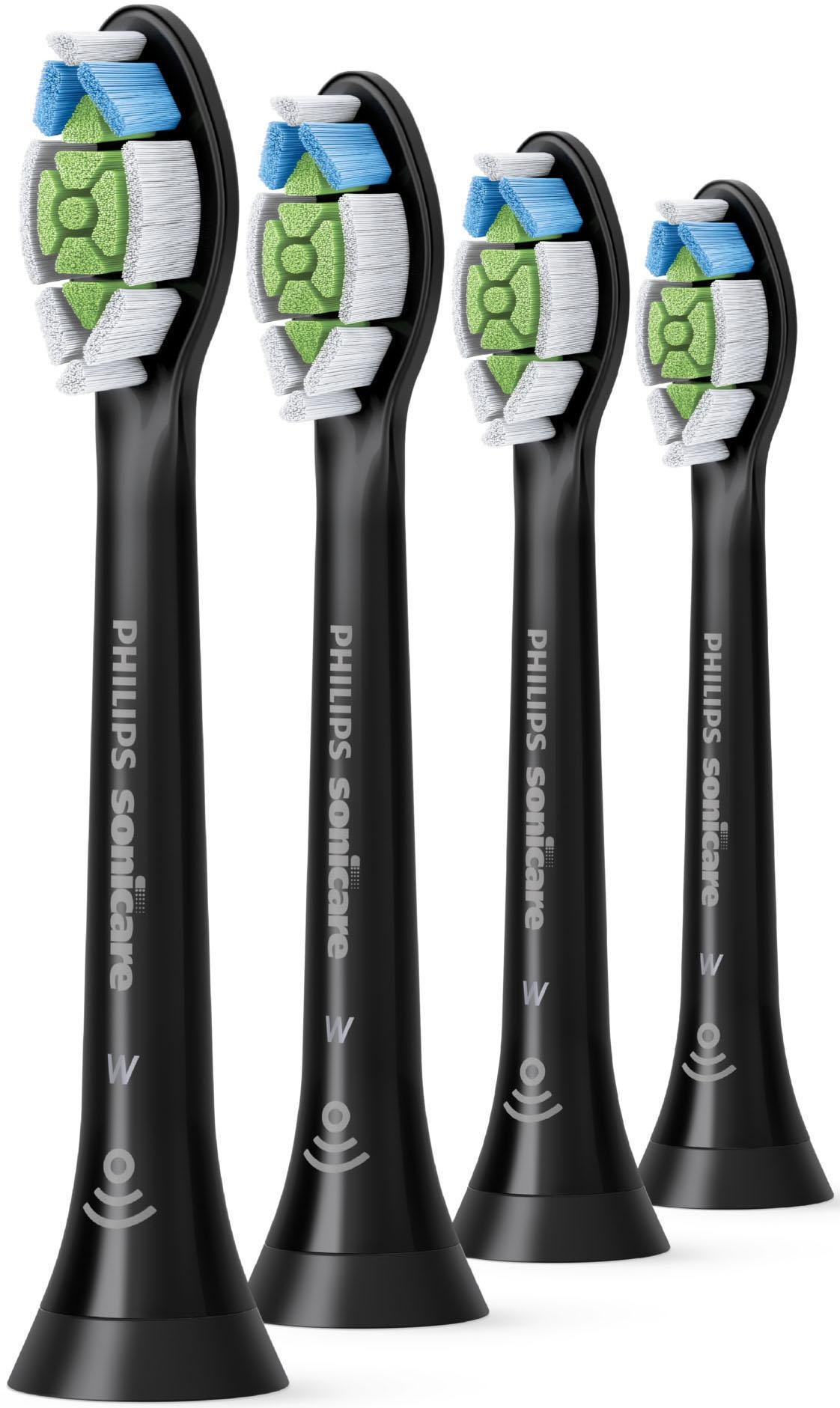 Philips Sonicare Aufsteckbürsten »Standard W2 Optimal White, Farbe schwarz«, mit der Bürstenkopferkennung, Standardgröße