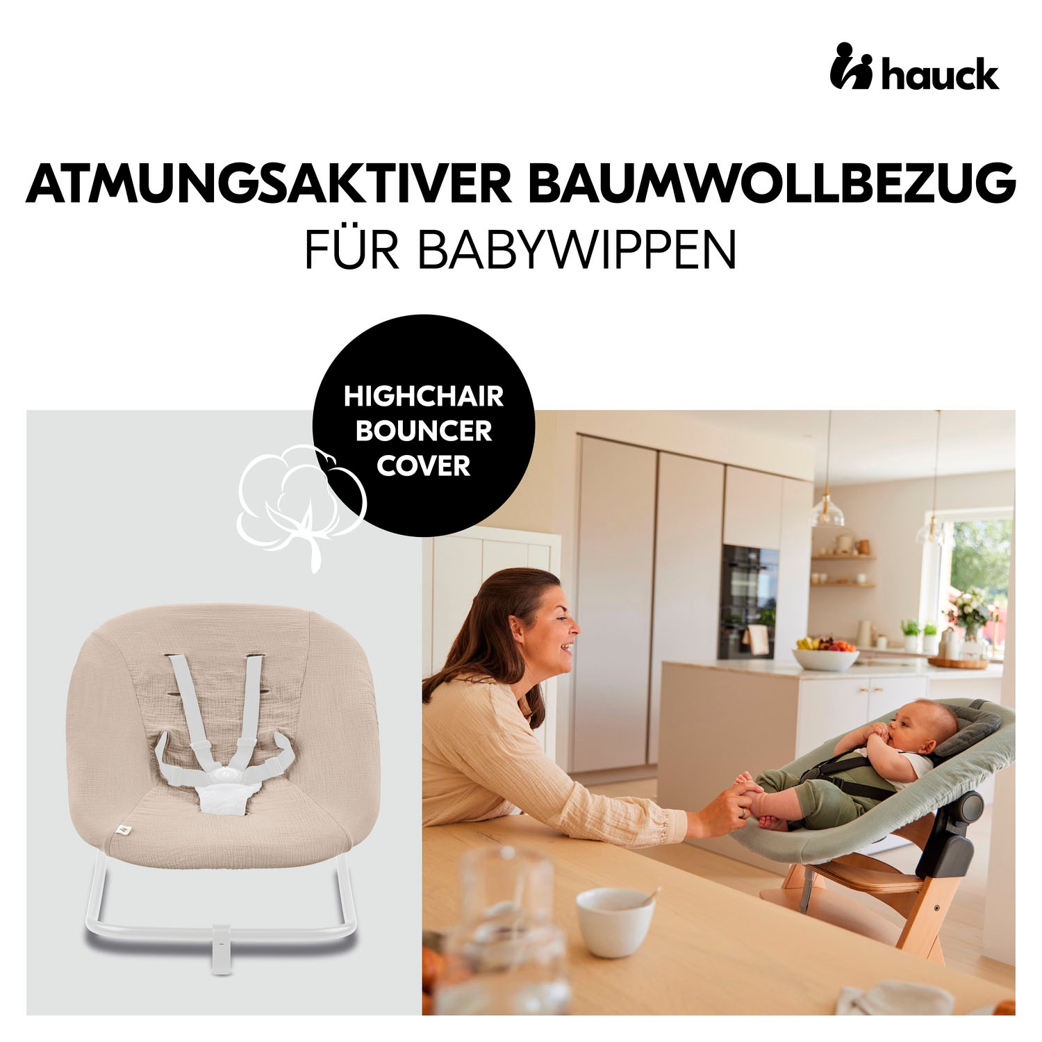 Hauck Babywippe »Highchair Bouncer Cover«, Schonbezug für Babywippe