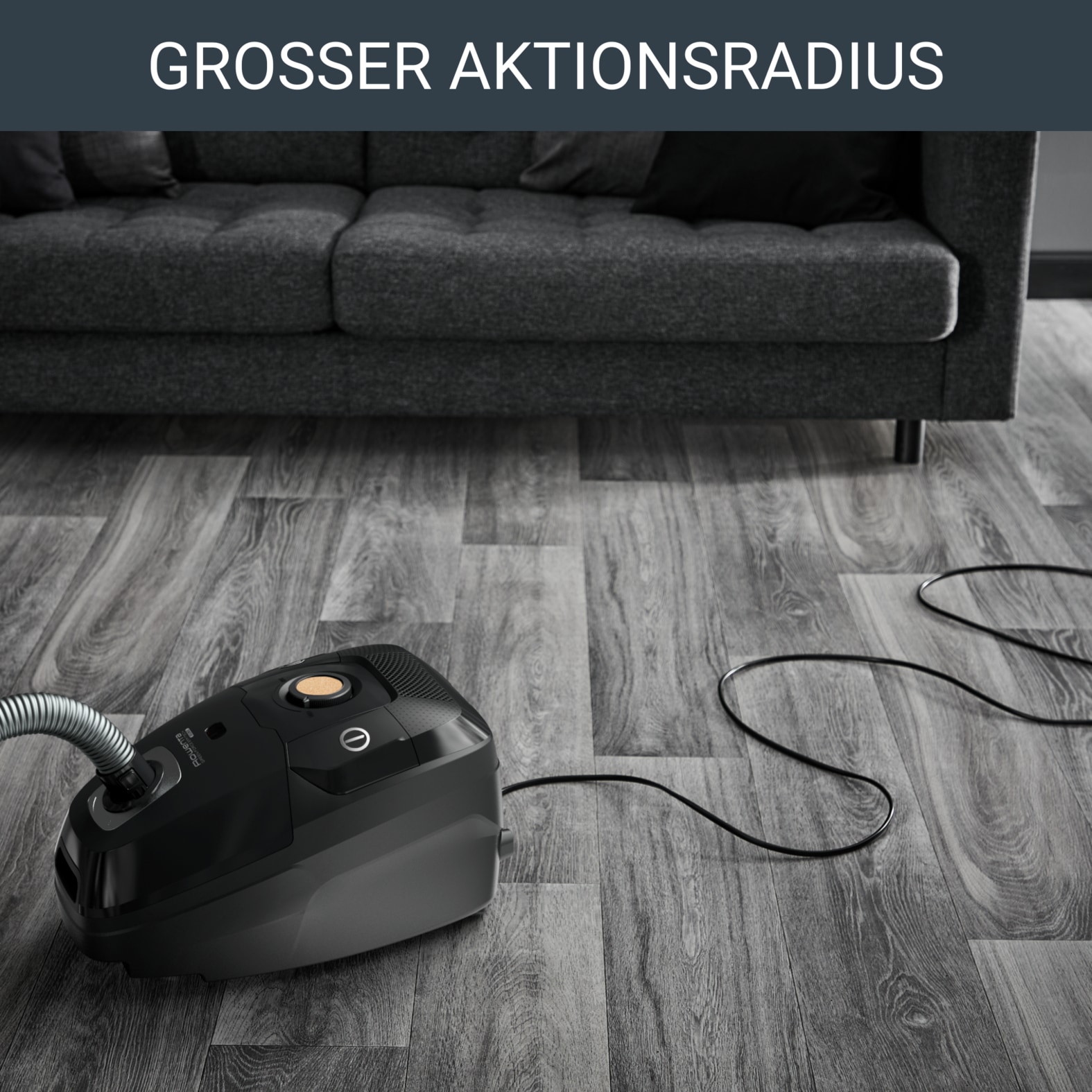 Rowenta Bodenstaubsauger »Green Force Effitech, Staubsauger mit Beutel, großer Aktionsradius«, 400 W, mit Beutel, umweltschonend aus recyceltem Kunststoff, starke Saugleistung, RO6189
