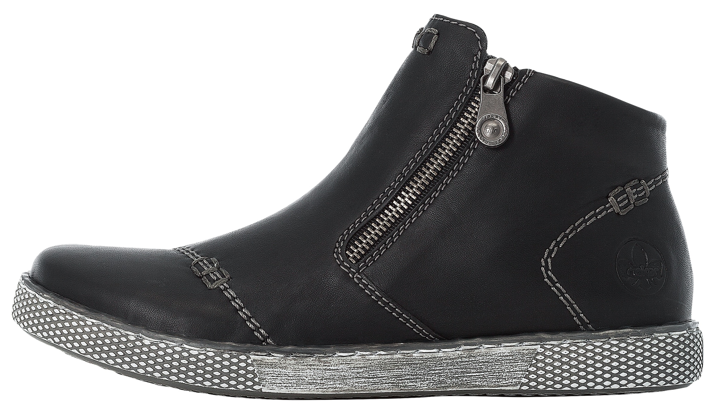 Rieker Schlupfboots, Stiefelette, Schlupfboots mit Reißverschluss