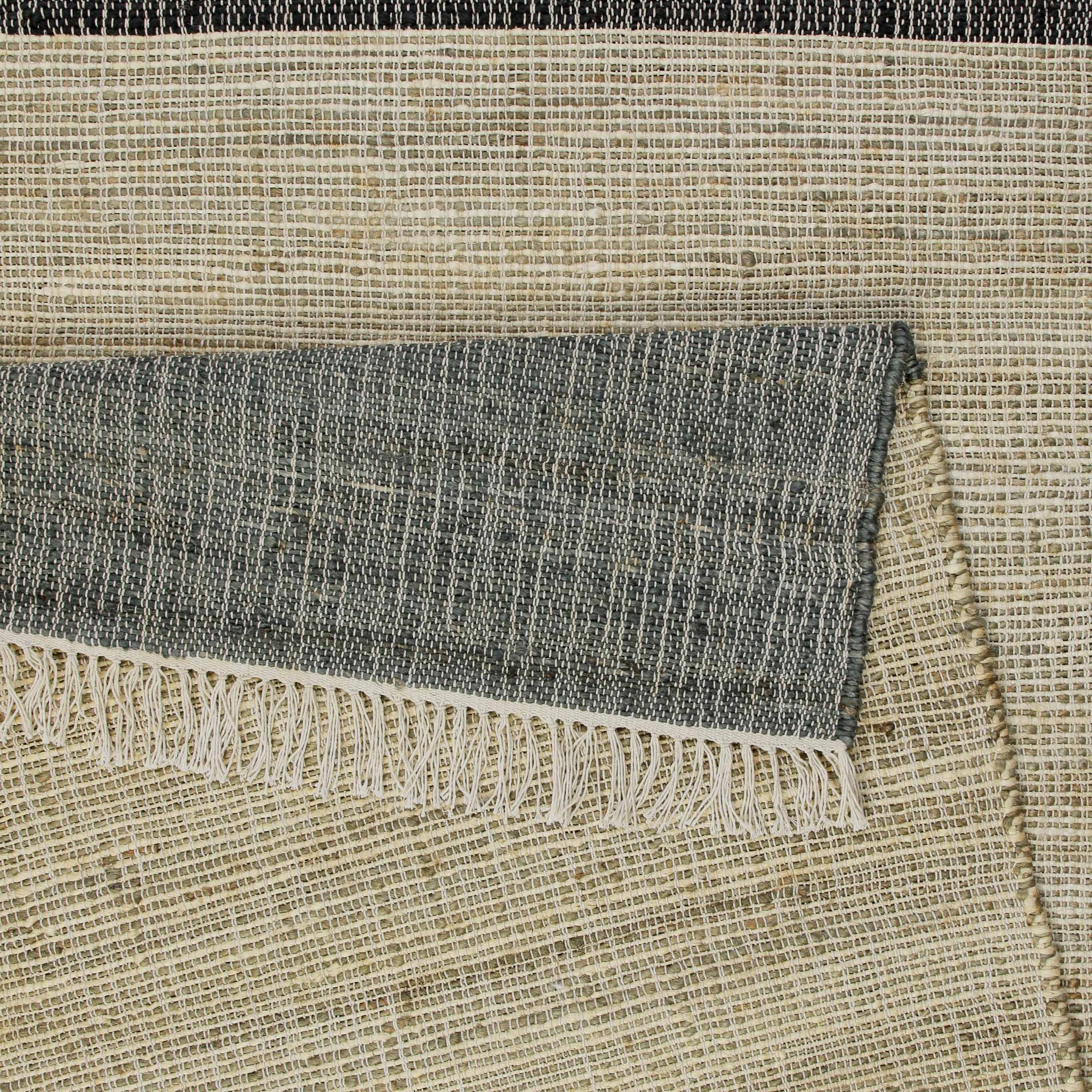 OTTO home Teppich »Bennii«, rechteckig, 4 mm Höhe, 80% Jute, handgewebt, mit Fransen, Wohnzimmer, Naturfaser