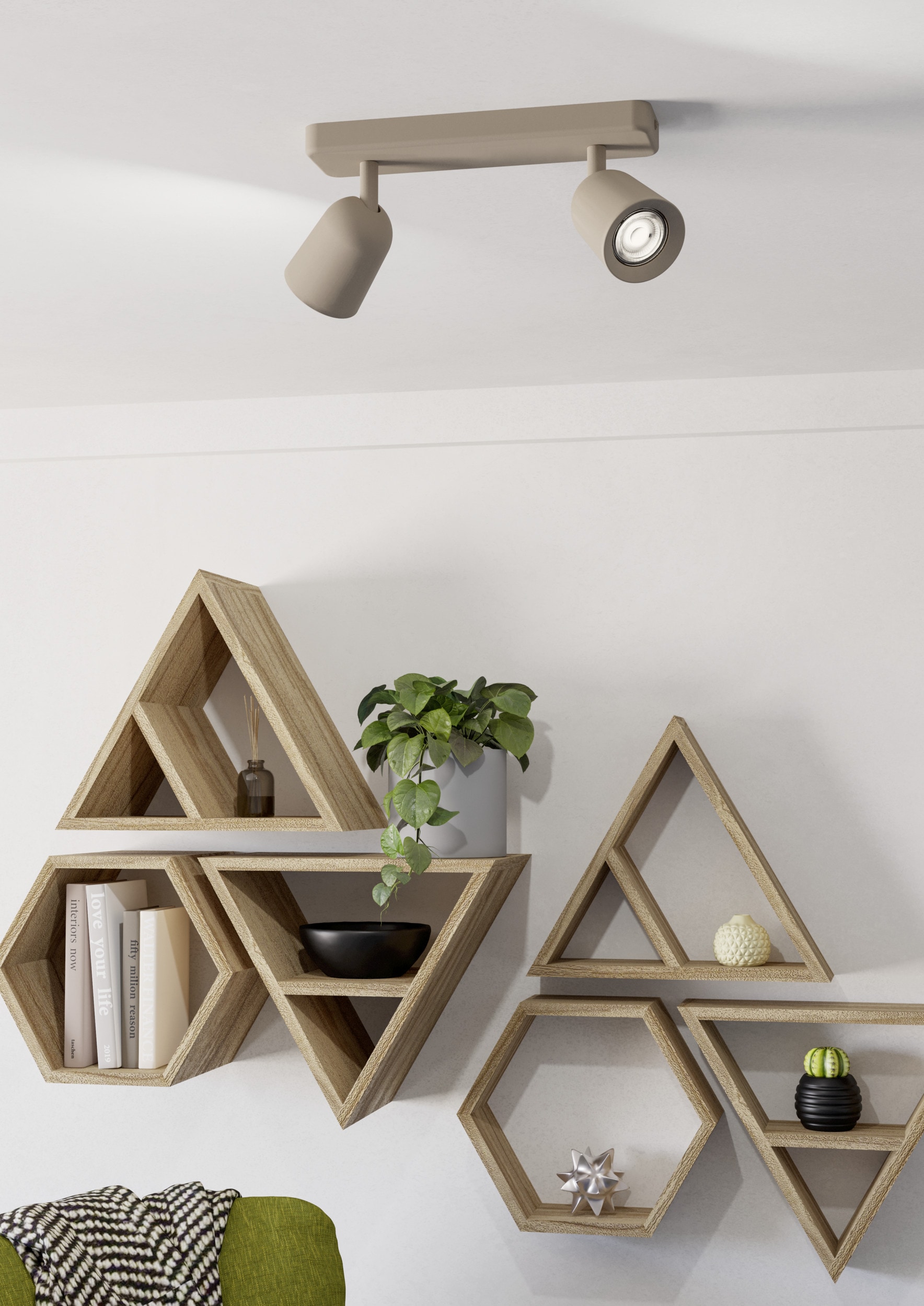 EGLO Deckenleuchte »CAMALDOLI Spotlampe - Stahl - GU10 - 2X10W - IP20« GU10 1 Stk. Wandleuchte, Wandspot, schwenkbar, Strahler, L30 x B4,5 x H11,5 cm