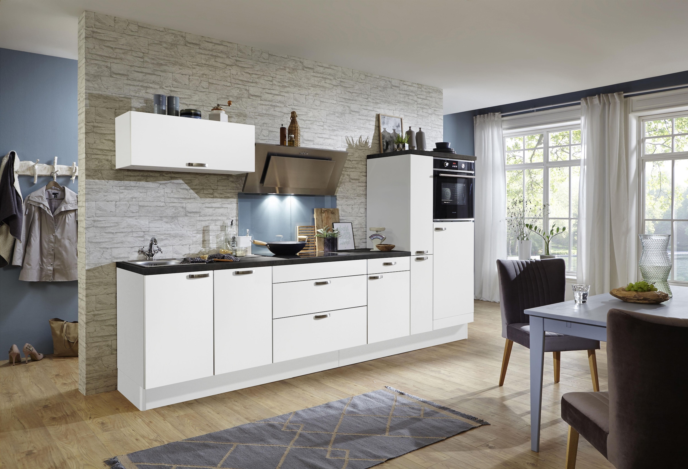 OPTIFIT Küchenzeile »Cara«, Vollauszüge Raten und Breite 320 cm Soft-Close-Funktion, kaufen auf