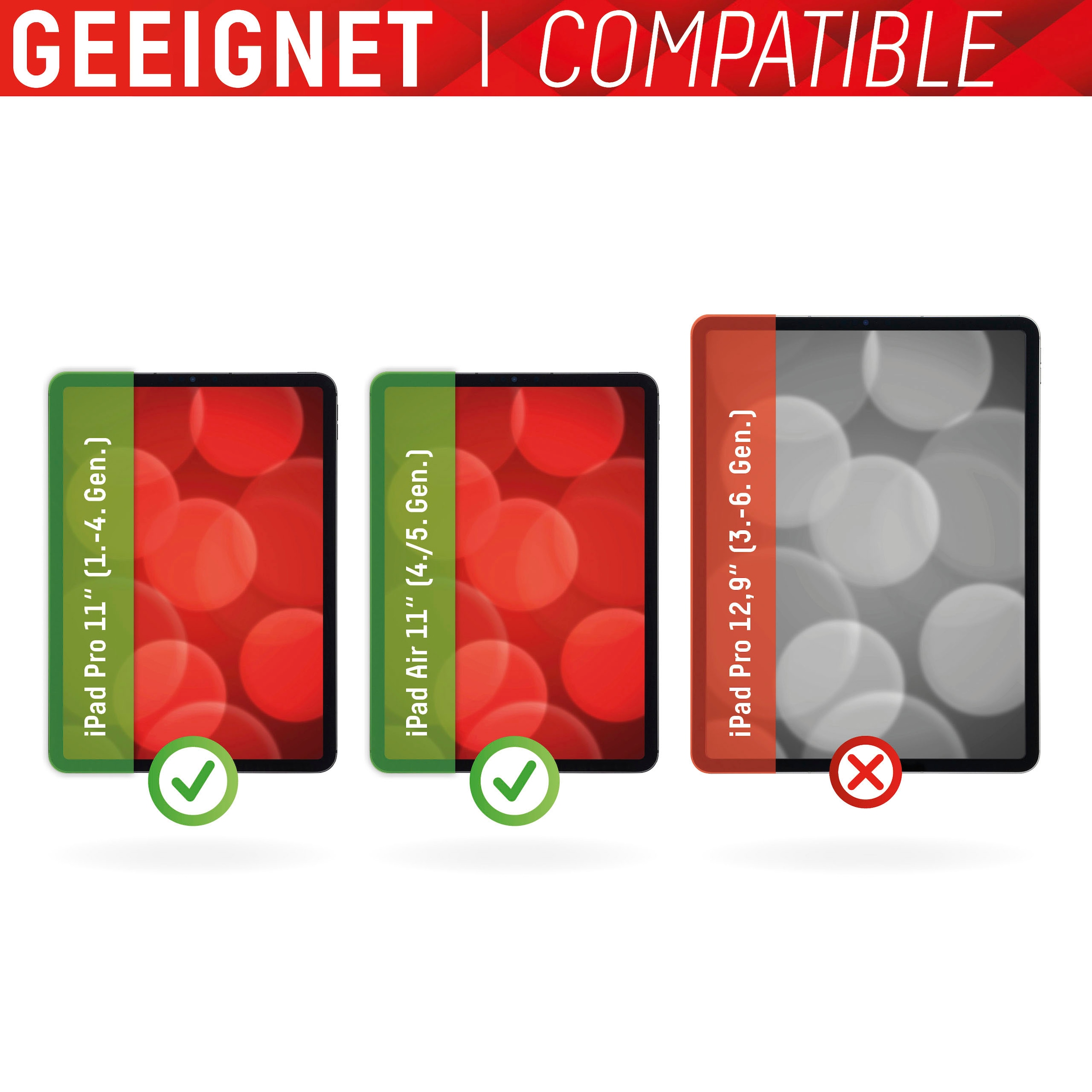 Displex Displayschutzfolie »Tablet Glass iPad Pro 11 (1/2/3)/Air (4)«, für Apple iPad Pro 11" (1.-4. Gen.)-Apple iPad Air (4. und 5. Gen.), (1 St.)