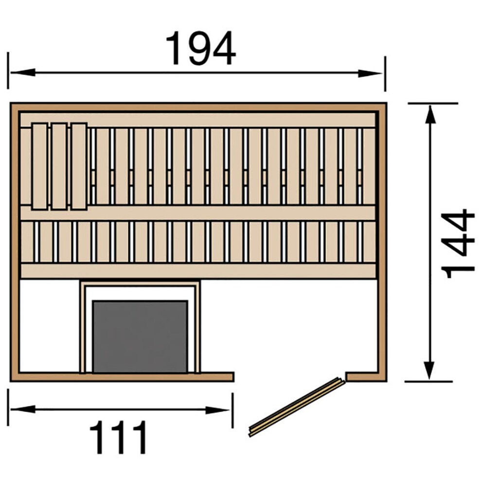 weka Sauna »Halmstad«, (Set)