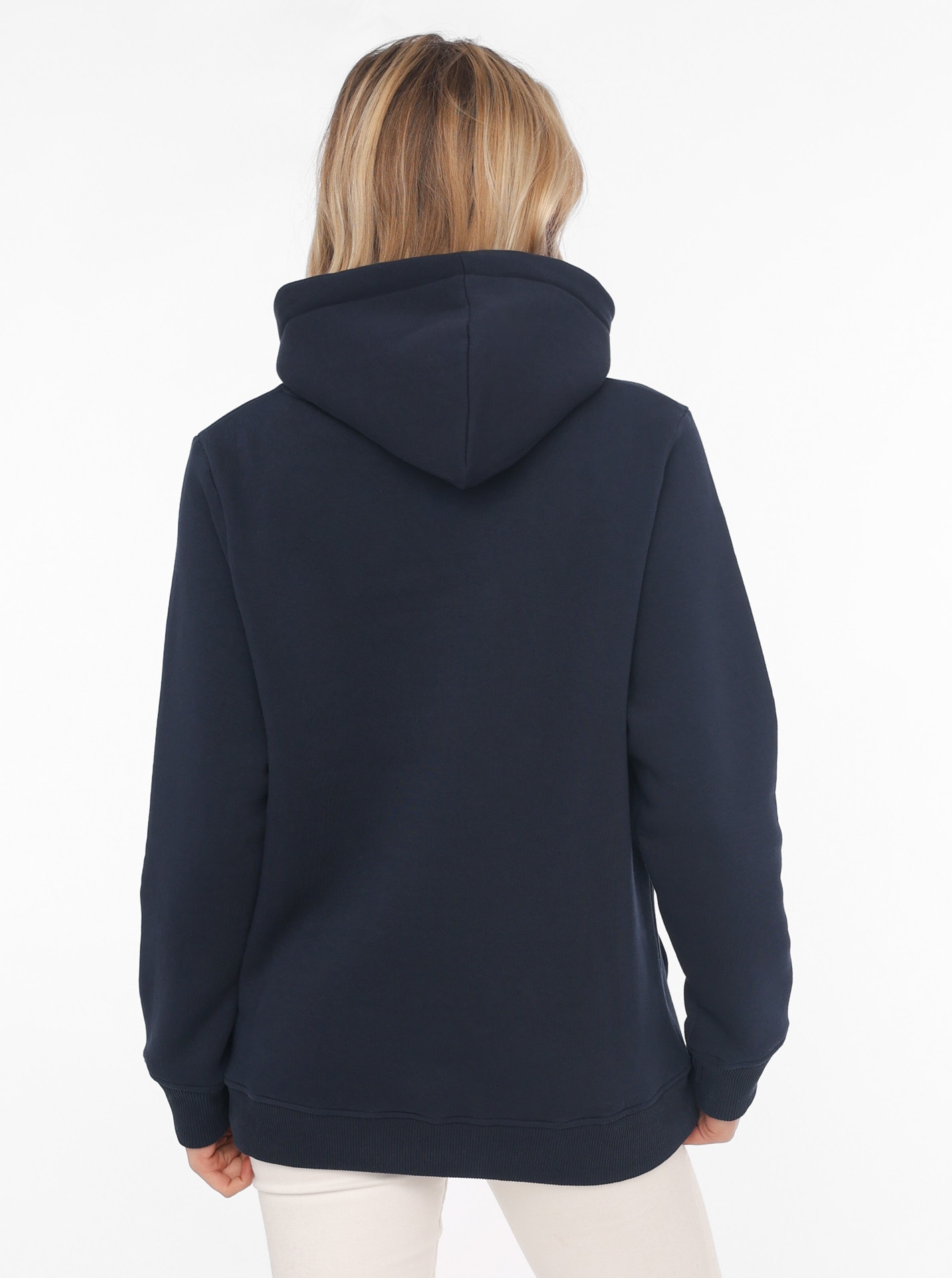 Zwillingsherz Kapuzensweatshirt, gestickter Schriftzug, Kapuze, Langarm, Kängurutasche, Pailletten