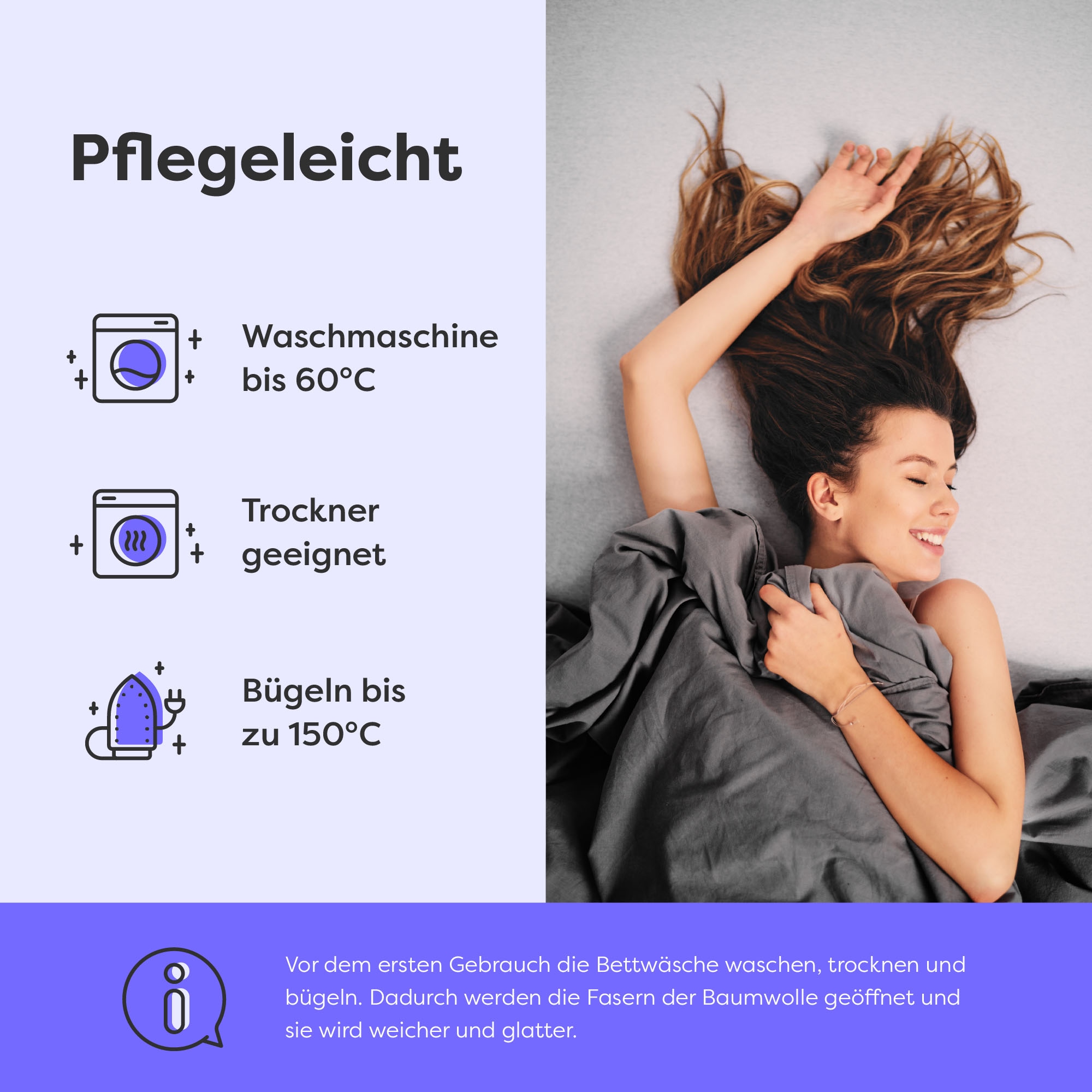 Wolkenfeld Spannbettlaken »100% Baumwolle - Superweiches Bettlaken für Matratzen von 5 bis 20cm« Rutschfest & Blickdicht - 90x200, 140x200, 160x200, 180x200 200x200