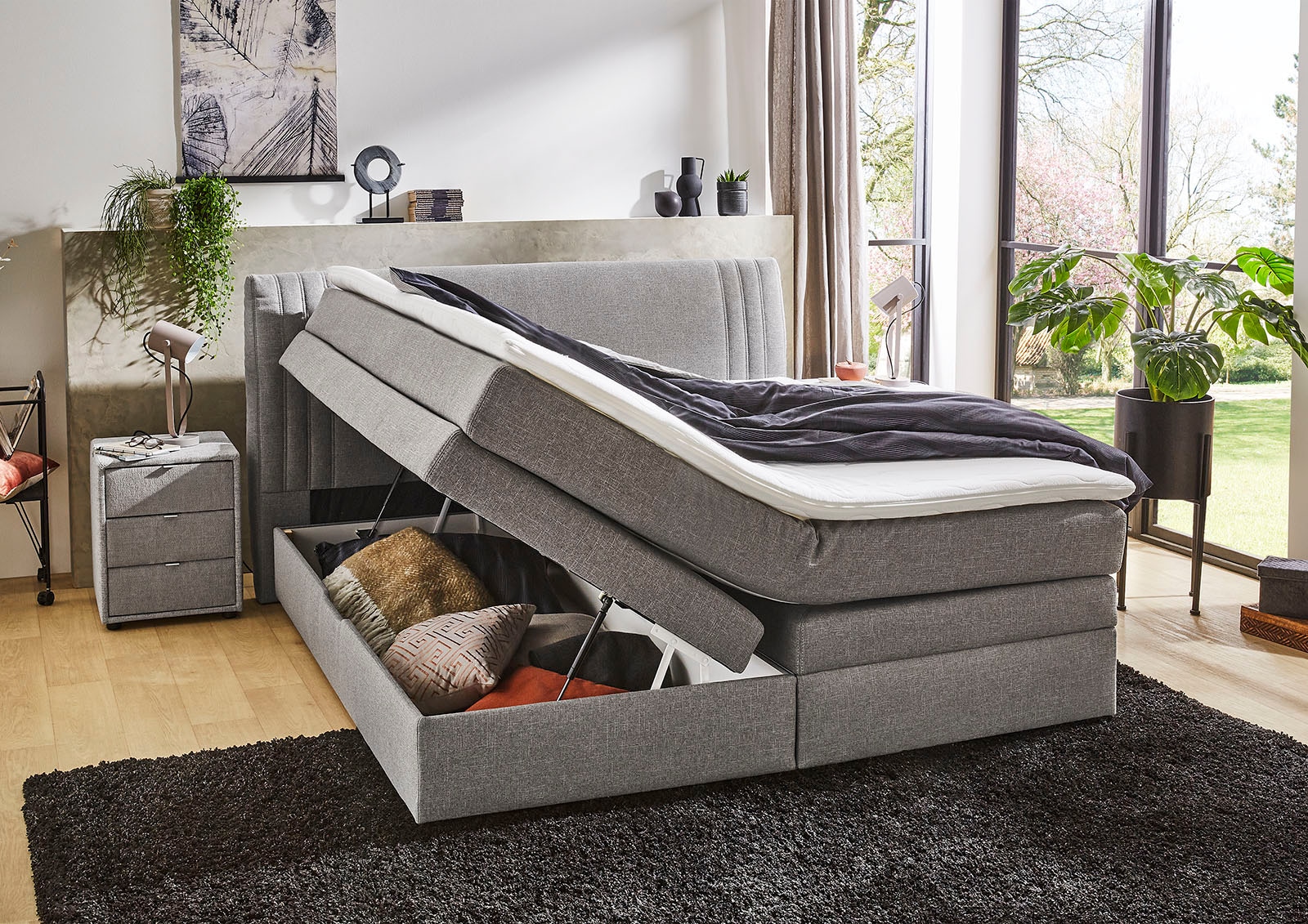 Jockenhöfer Gruppe Boxspringbett Amira, mit Bettkasten und Topper