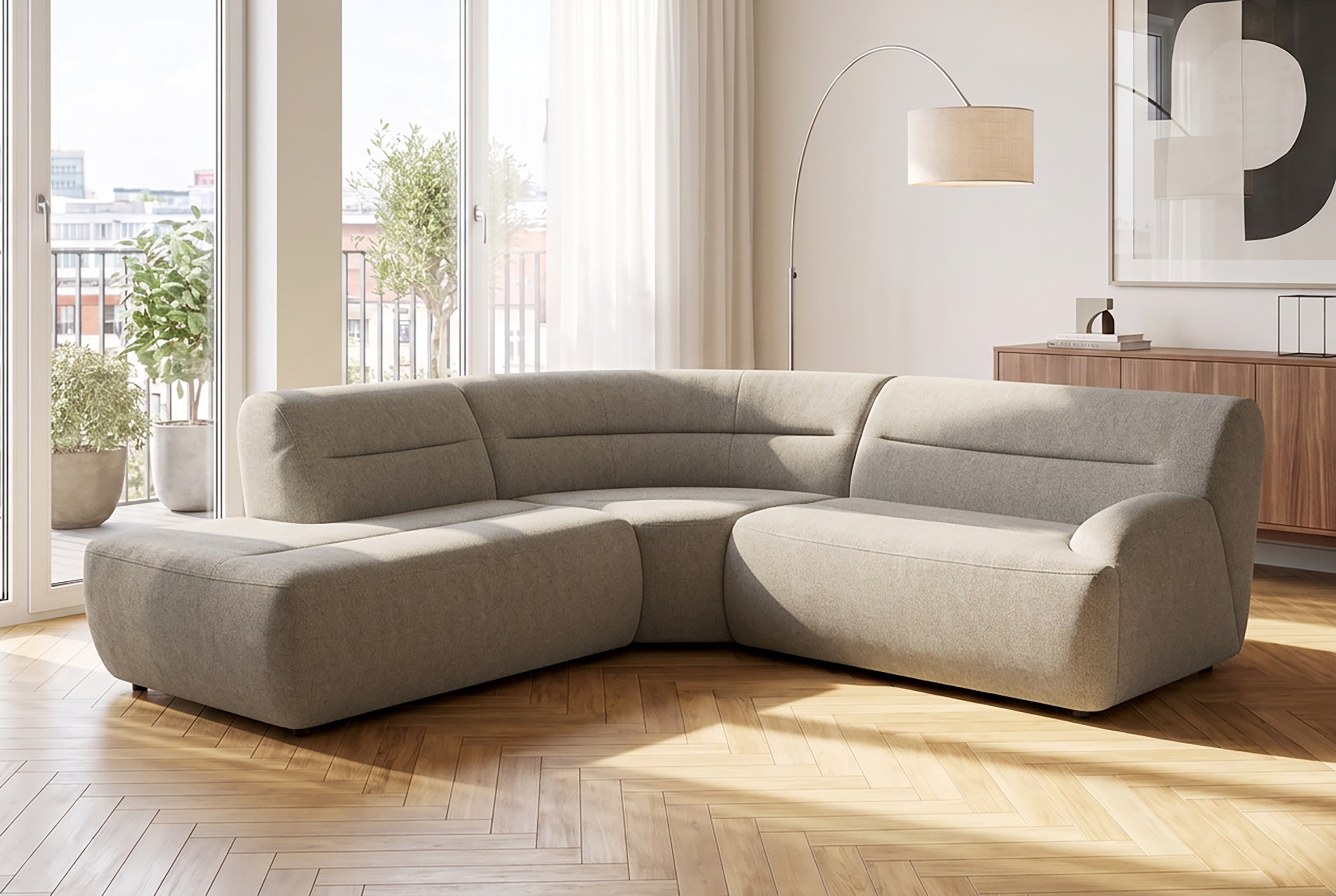 sit&more Ecksofa »Scrabble, L-Form, B: 248cm« Modernes Design in verschiedenen Stoffarten