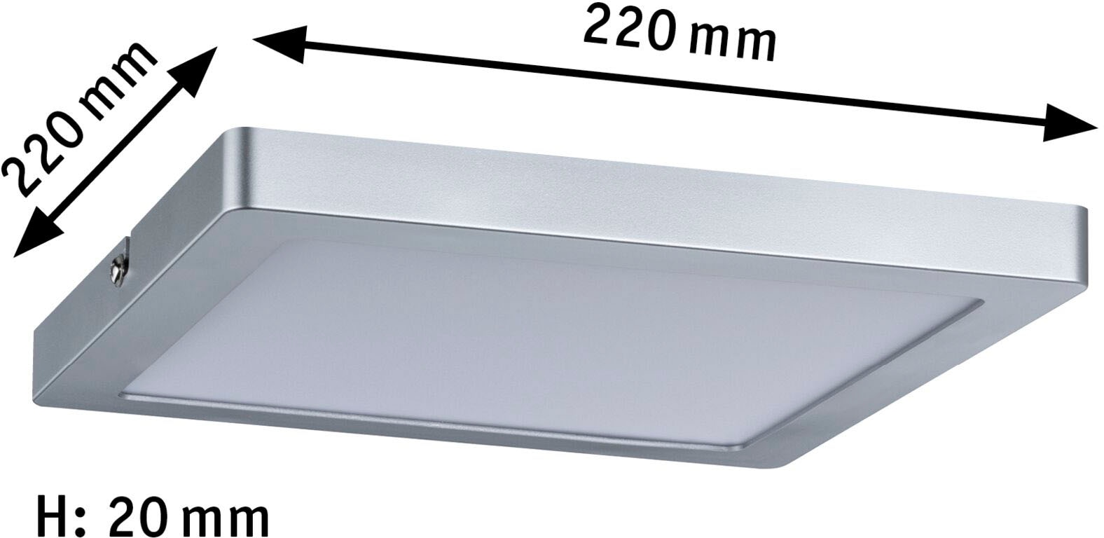 Paulmann LED Panel »Atria eckig 220x220mm 14W 4.000K«, 1 flammig, Atria eckig 220x220mm 14W 4.000K matt