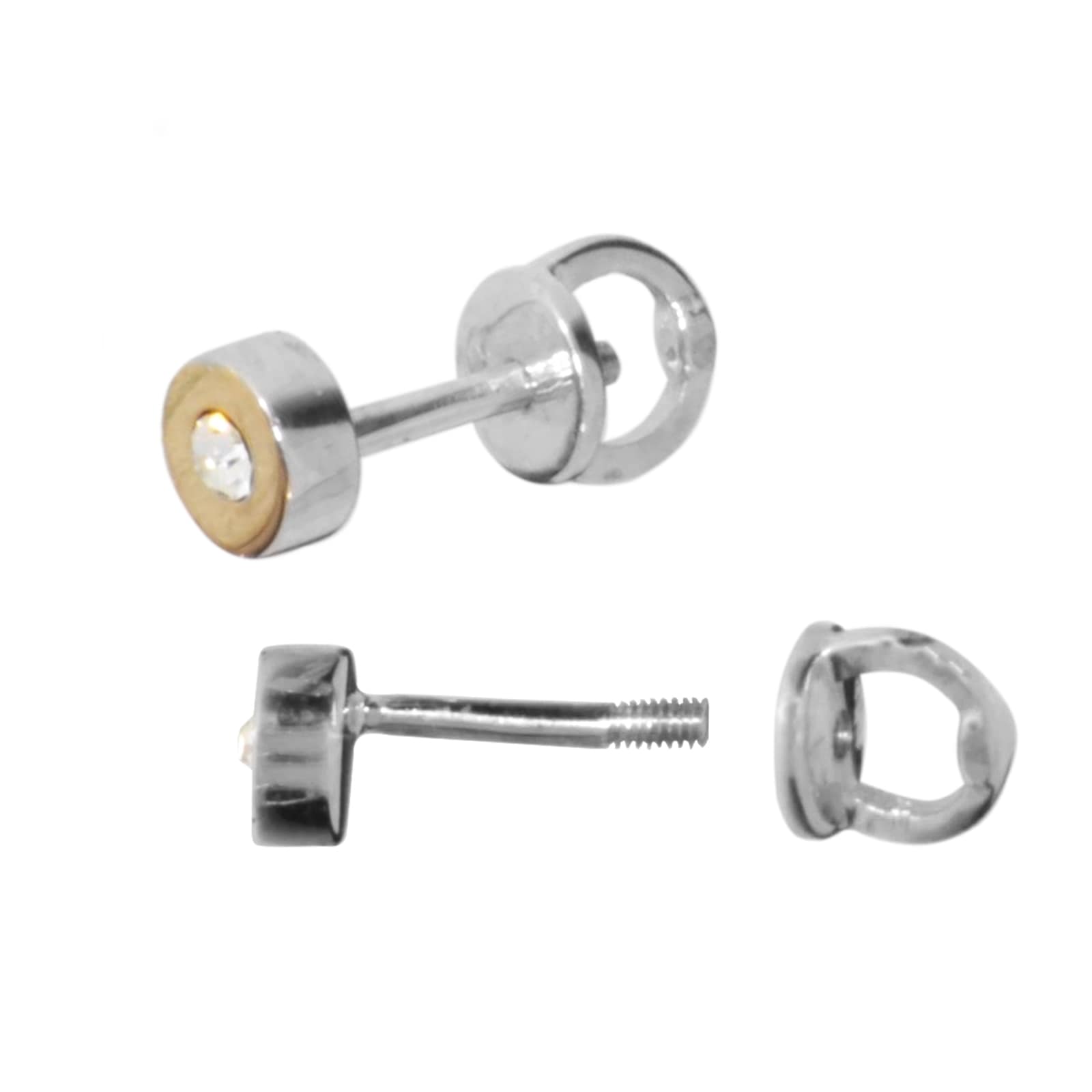 OSTSEE-SCHMUCK Paar Ohrstecker »- Sunny Exklusiv - Silber 925/000 & Gold 585/000 - Schmuckstein«