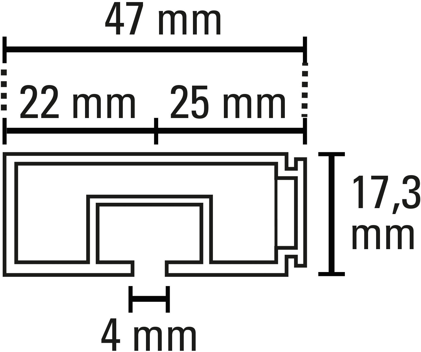 GARDINIA Vorhangschiene »GE mit Profil für Blendenbefestigung«, 1 läufig-läufig, mit Bohren, Holz, gebohrt für Deckenmontage