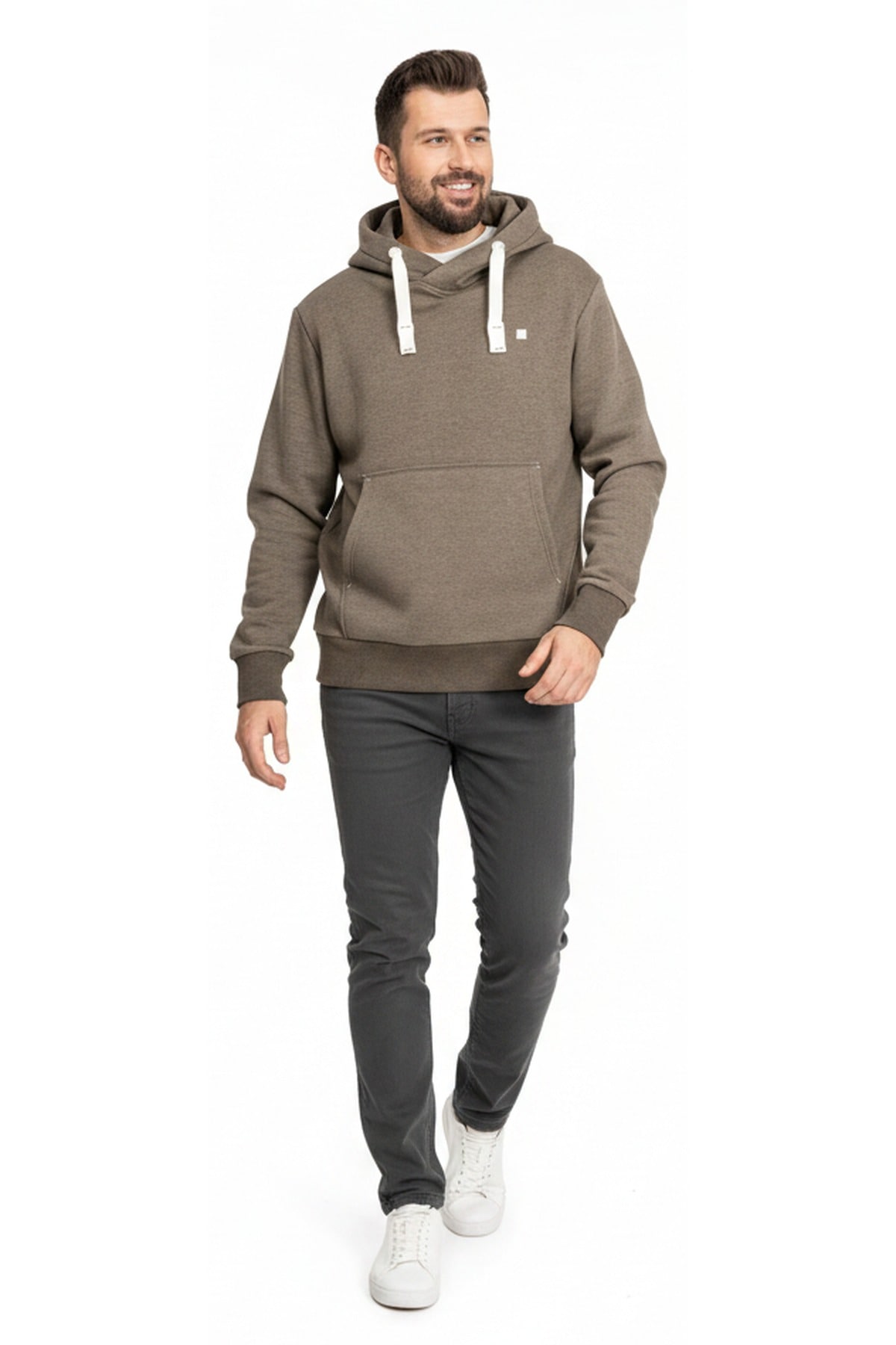 DEPROC Active Kapuzensweatshirt »MONCTON Herren-Kapuzentop, sportlich«, weiche Fleecejacke mit Kängurutasche
