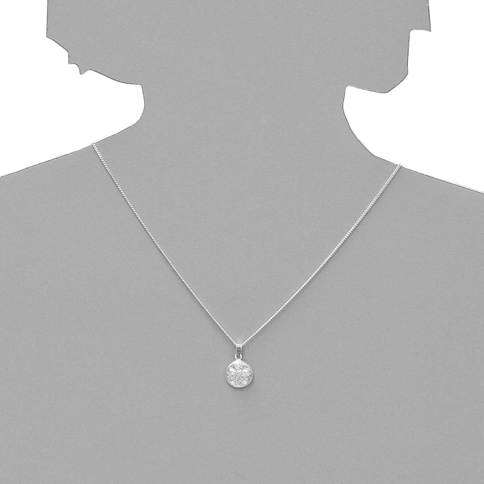 OSTSEE-SCHMUCK Kettenanhänger »- Hiddensee 13 mm rund - Silber 925/000 -,«