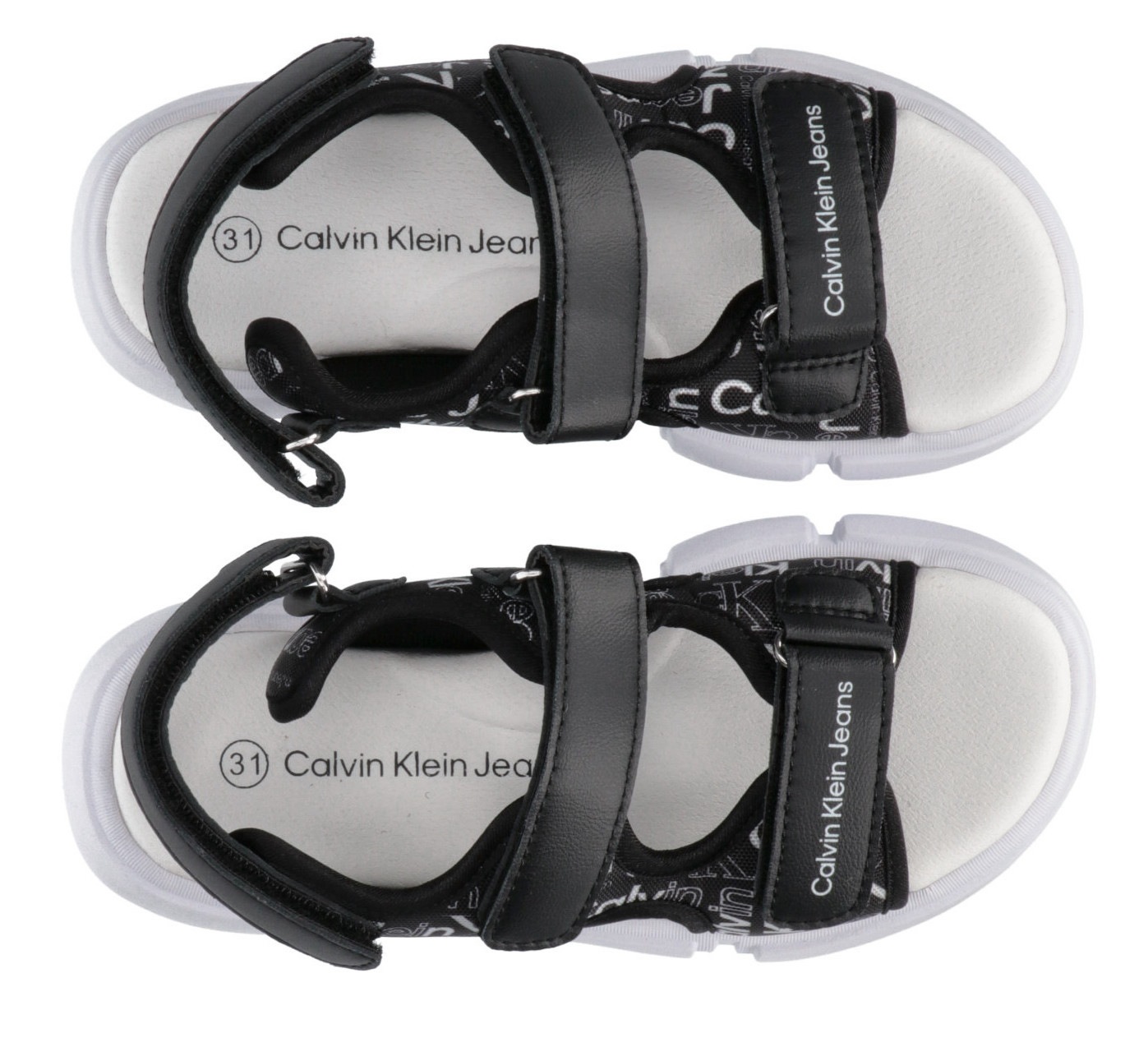 Calvin Klein Jeans Sandale »VELCRO SANDAL«, Sommerschuh, Klettschuh, Sandalette, mit 3 Klettverschlüssen