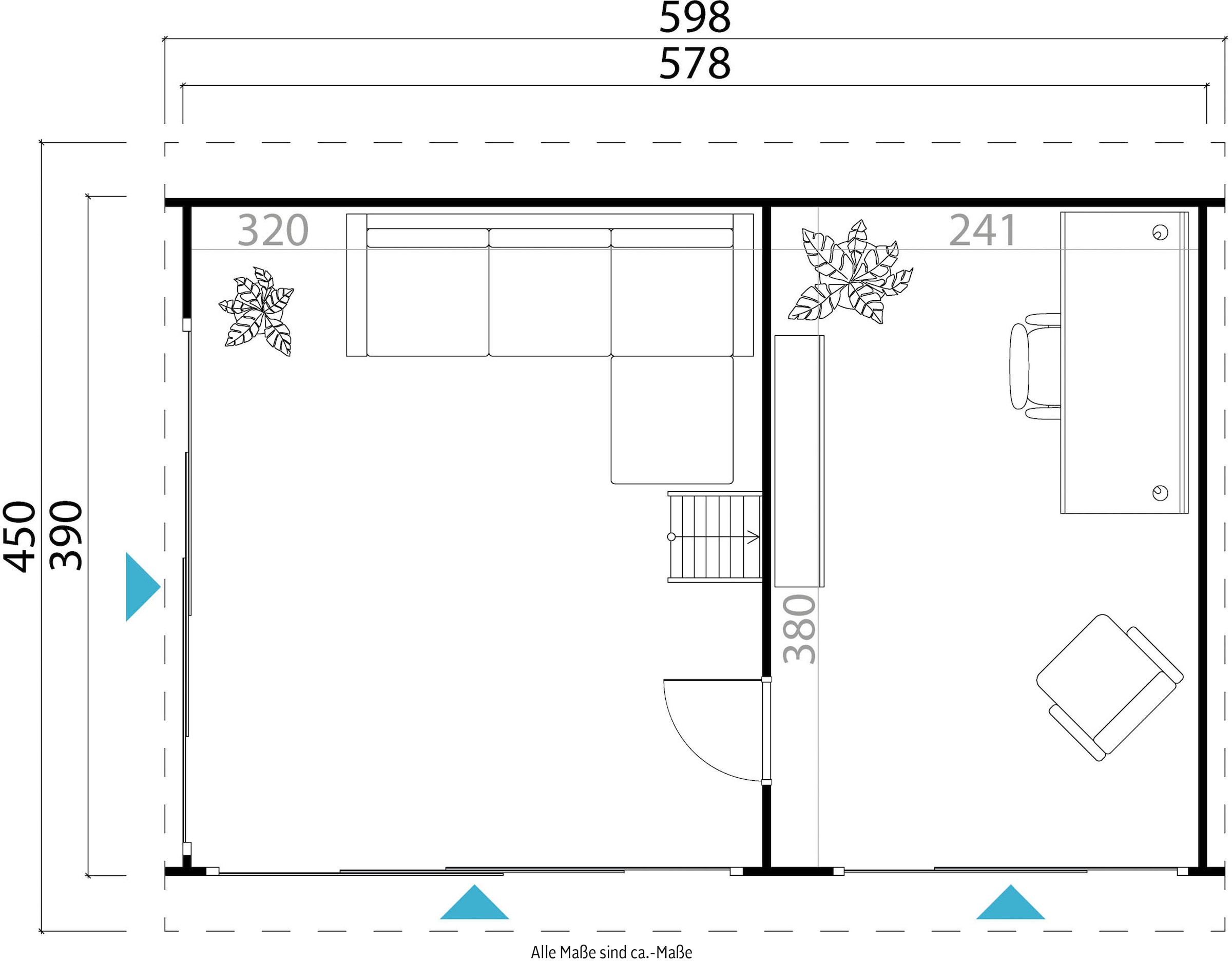 LASITA MAJA Gartenhaus »MURANO«, (Set, inkl. Fussbodenbretter zum verlegen)
