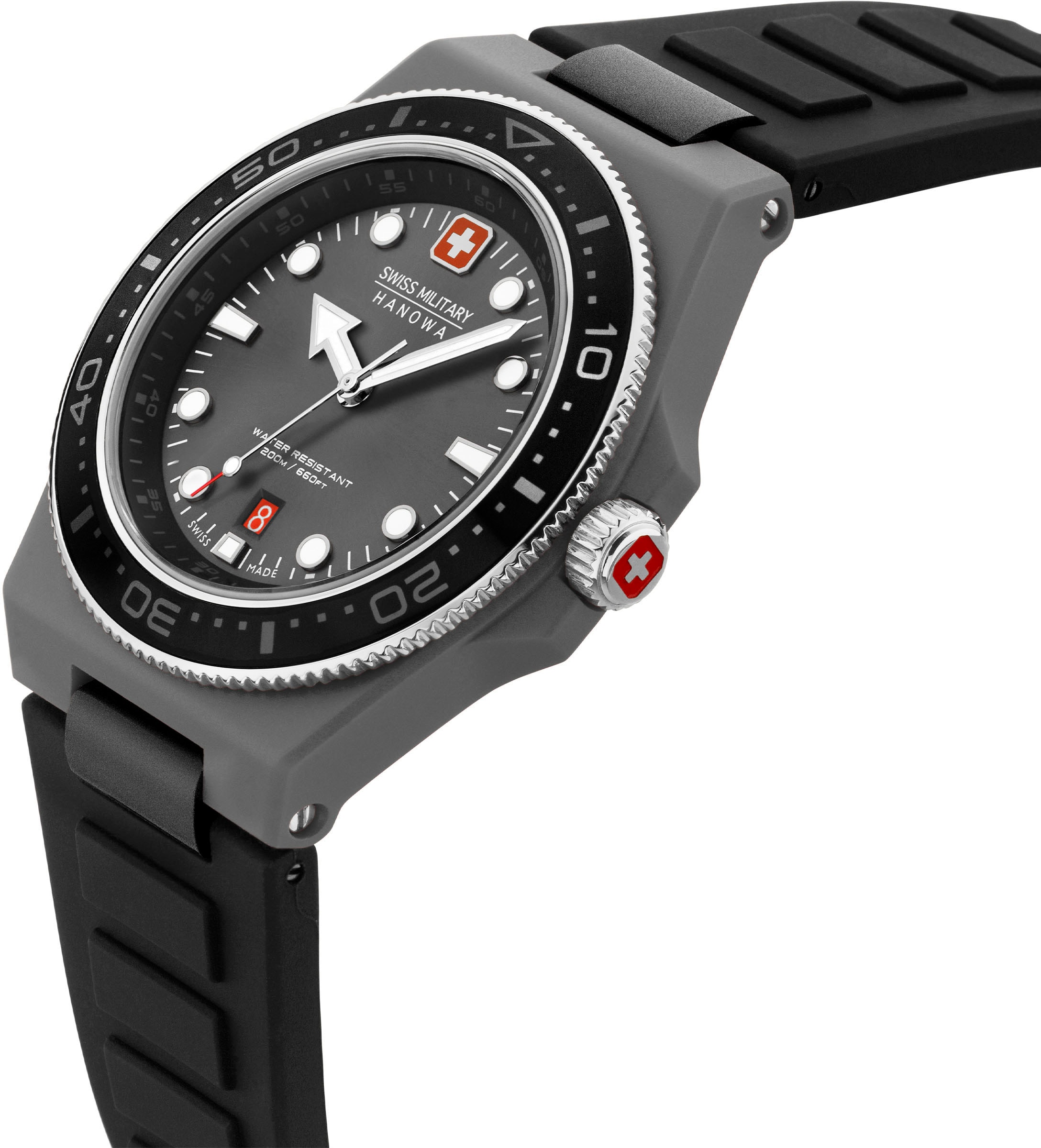 Swiss Military Hanowa Quarzuhr »OCEAN PIONEER, SMWGN0001182«, Armbanduhr, Herrenuhr, Swiss Made, Datum, Saphirglas