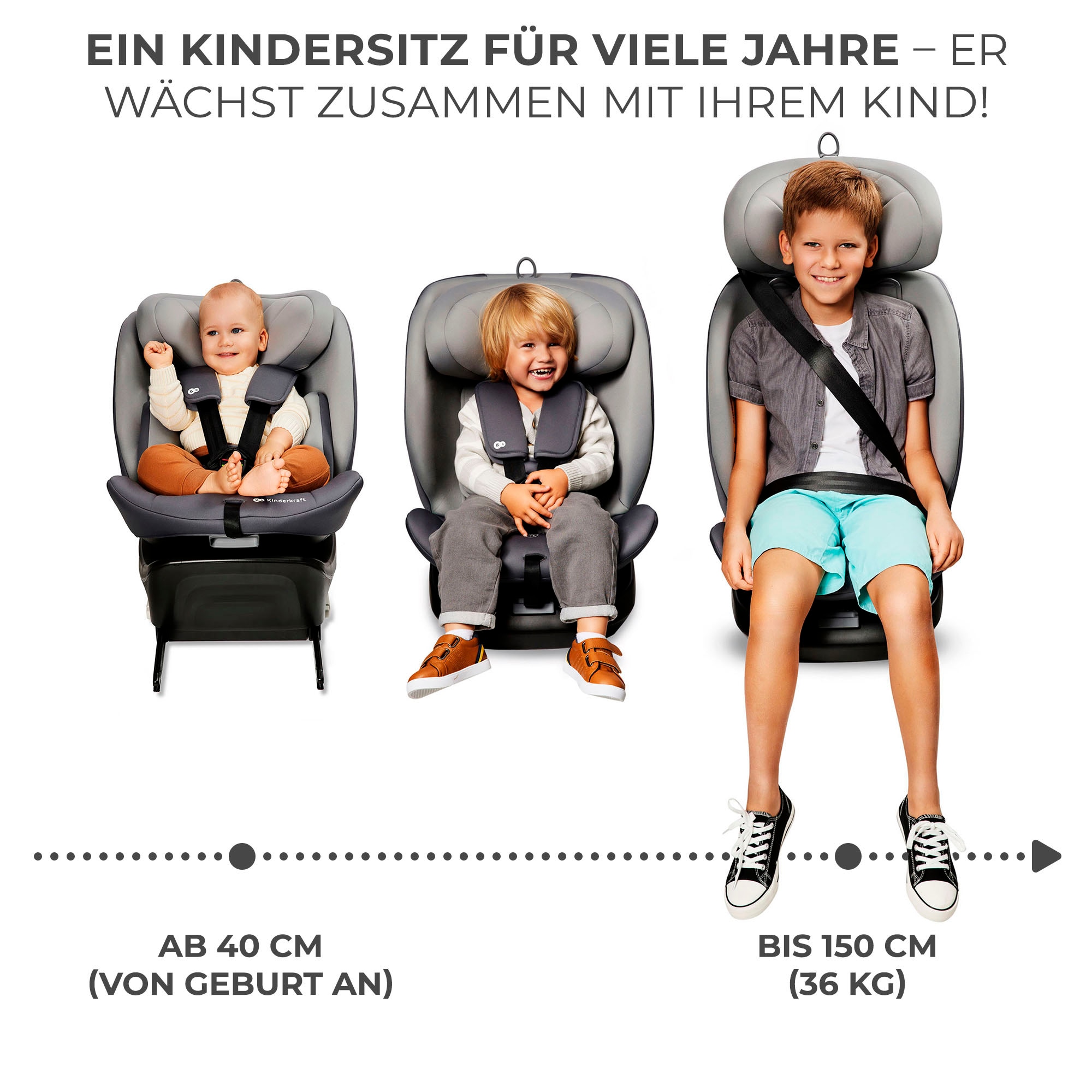 Kinderkraft Autokindersitz »I-GROW i-Size«, 360° – drehbarer Kindersitz