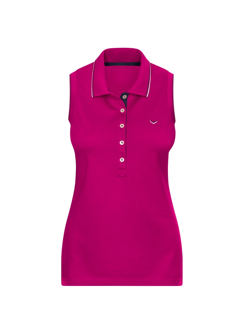 Trigema Shirttop »TRIGEMA Ärmelloses Poloshirt mit kontrastfarbigen Akzenten«, (1 tlg.)
