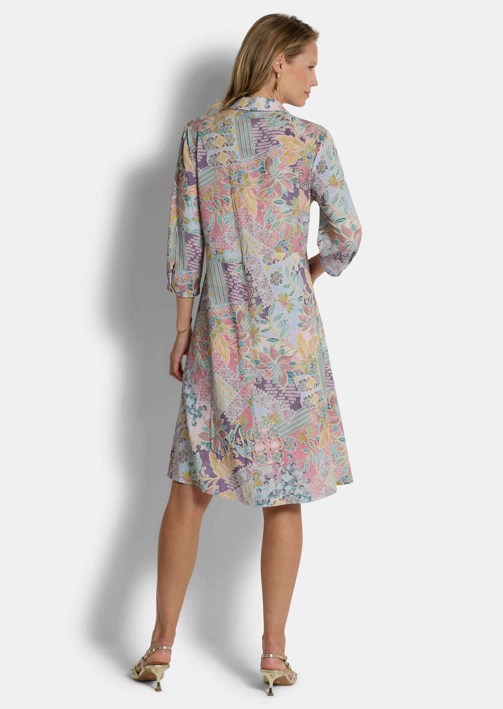 GOLDNER Sommerkleid »Kurzgröße Hemdblusenkleid aus reiner Viskose«