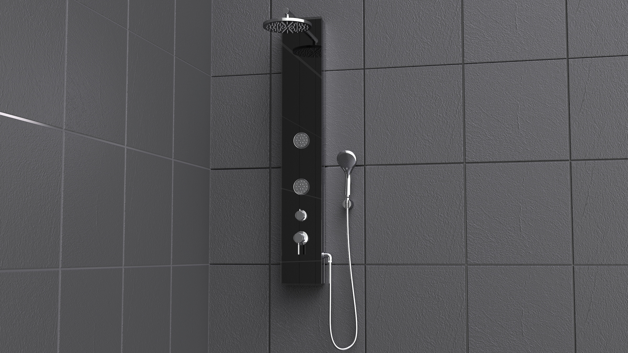 Schütte Duschsäule, Duschsystem mit Regendusche & Massagedüsen,Handbrause mit 3 Funktionen