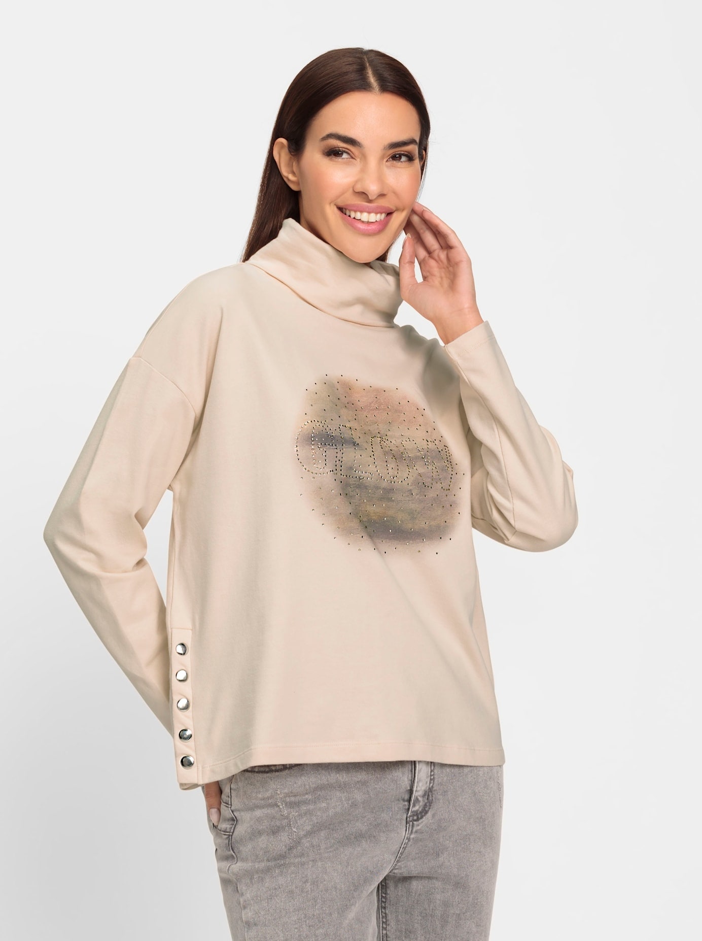 heine Langarmshirt »Druck-Shirt«, (1 tlg.)