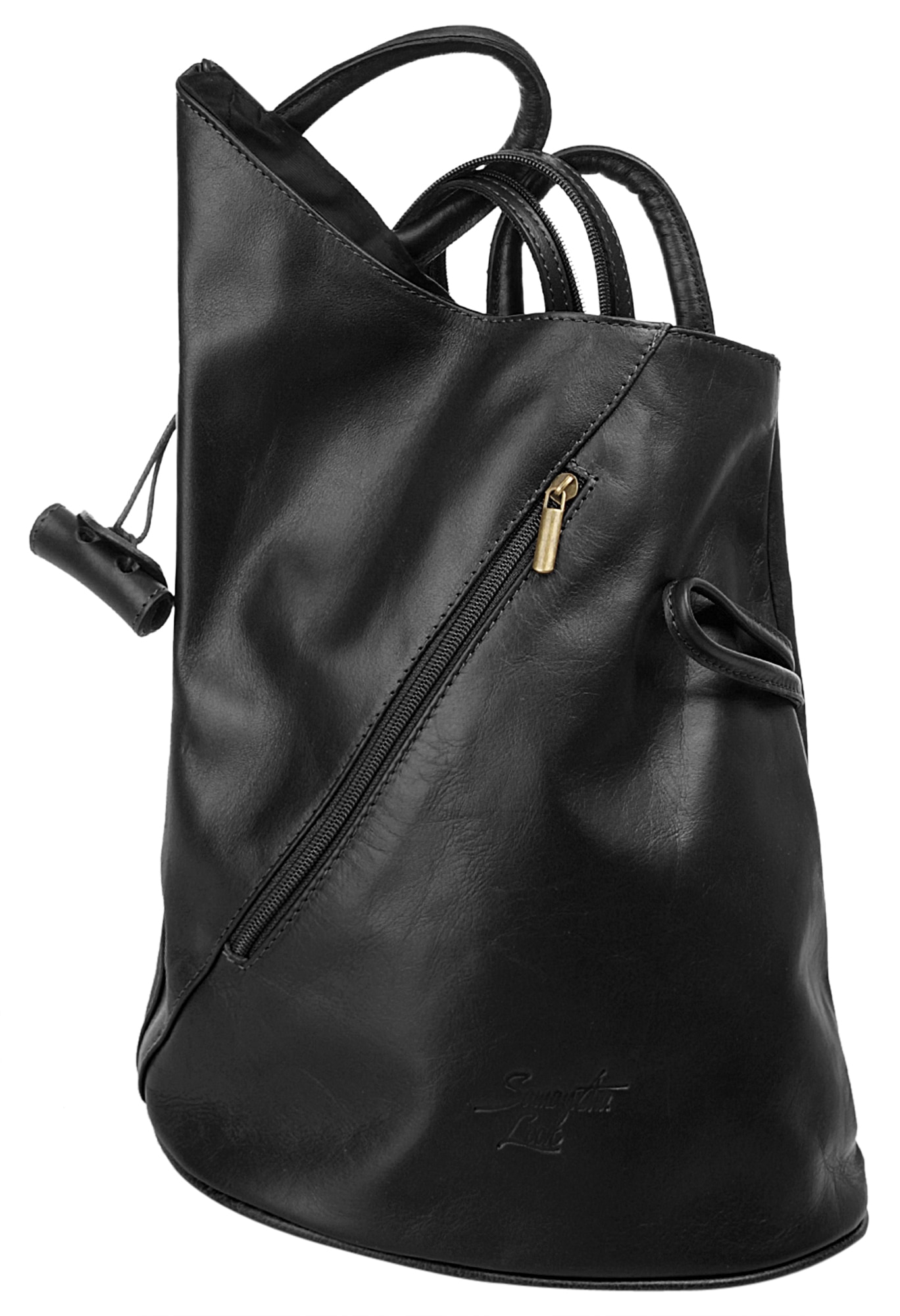 Samantha Look Cityrucksack, echt Leder, Made in Italy