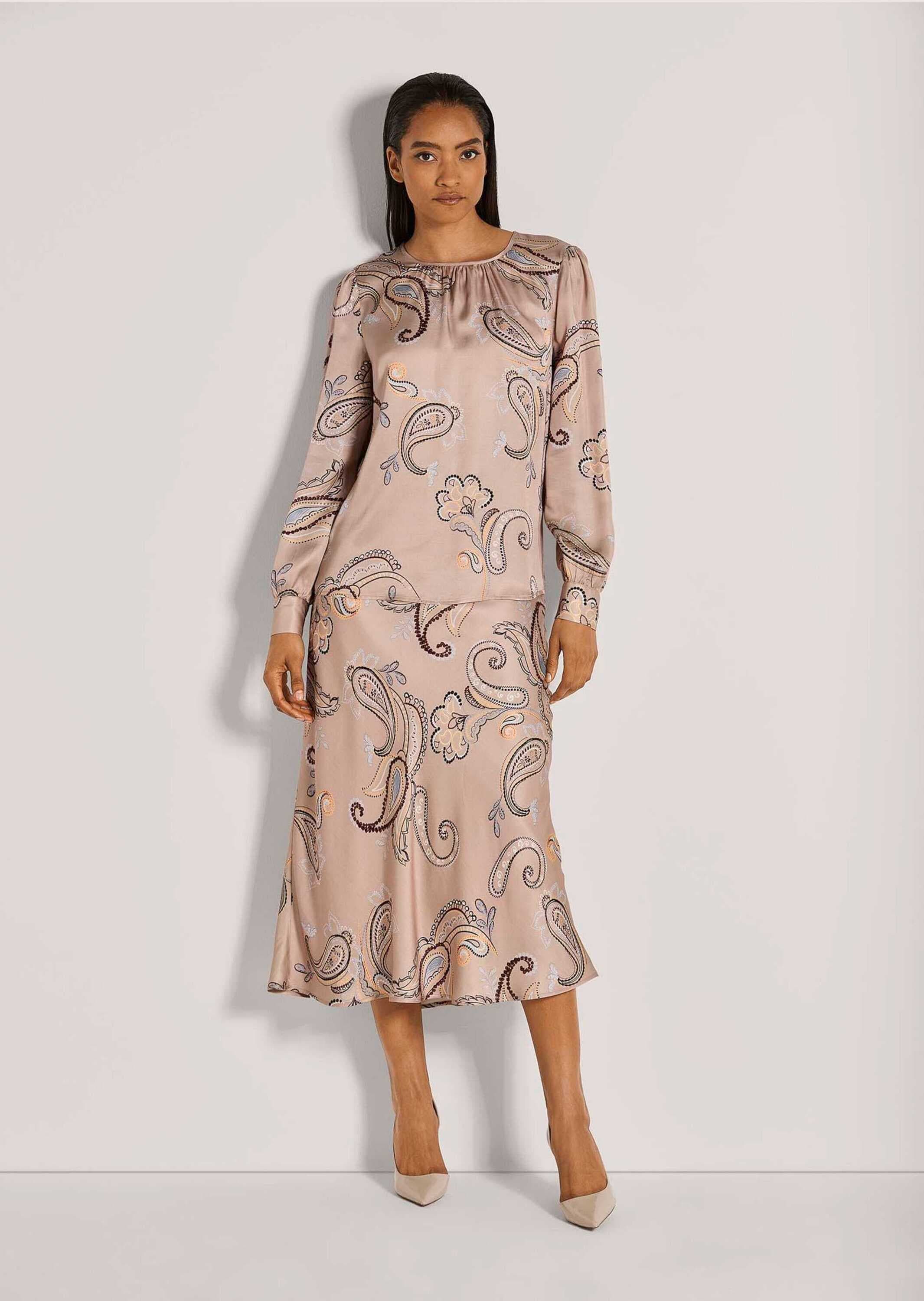 MADELEINE Langarmbluse »Bluse Elegante Viskosebluse mit Knopfverschluss«