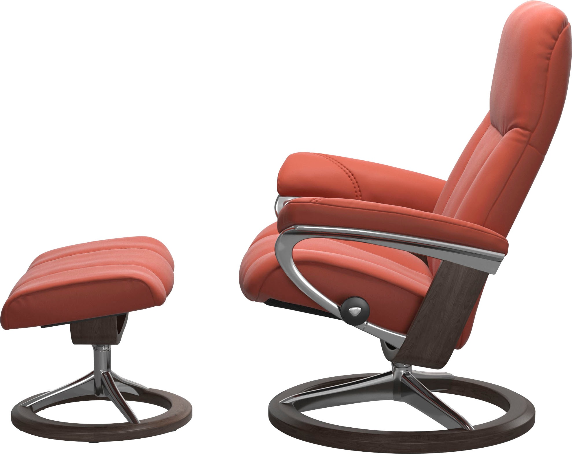 Stressless® Relaxsessel »Consul« Set, Relaxsessel mit Hocker,  mit Hocker, mit Signature Base, Größe M, Gestell Wenge