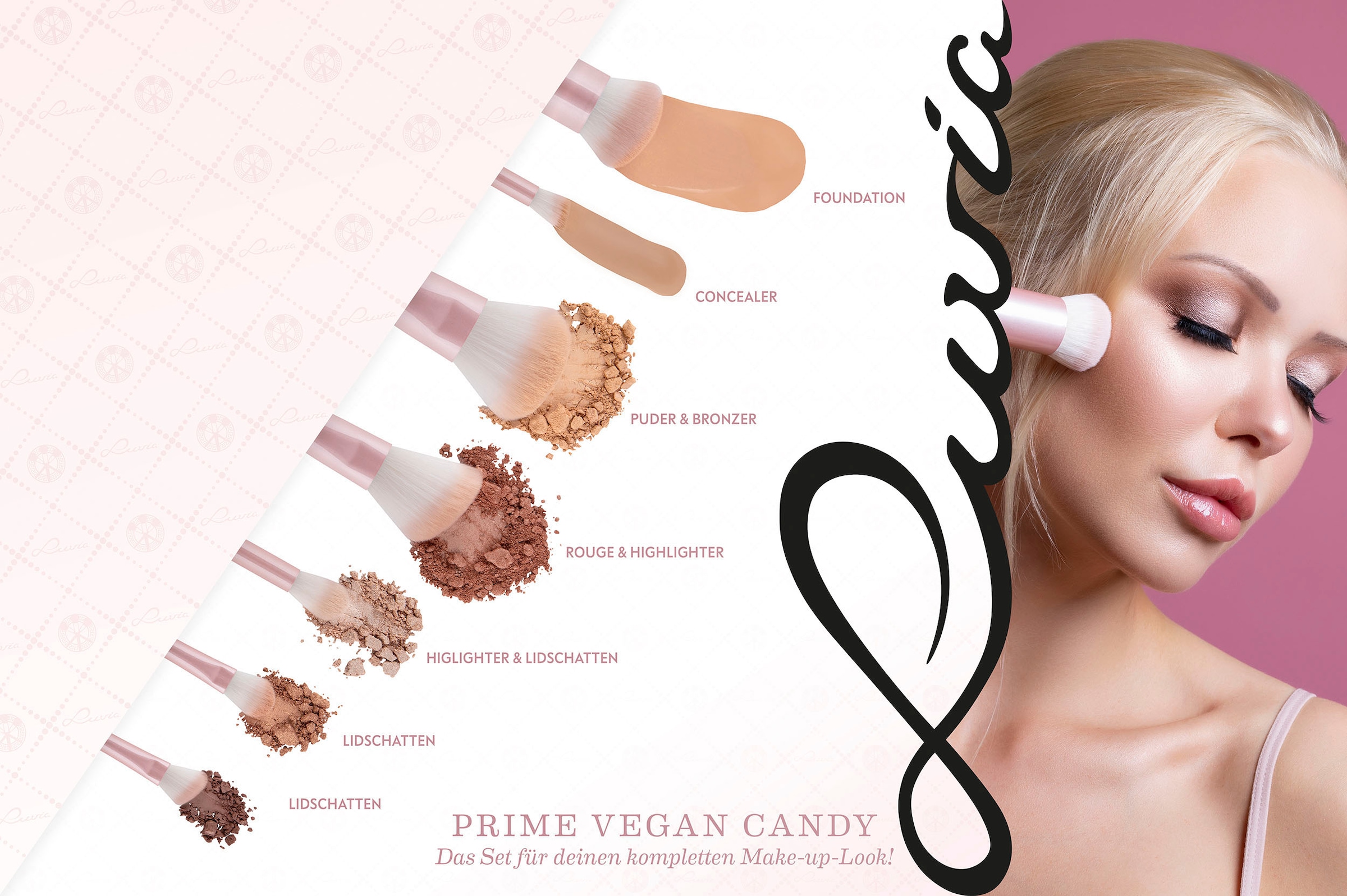 Luvia Cosmetics Kosmetikpinsel-Set »Prime Vegan Candy«, (10 tlg.)