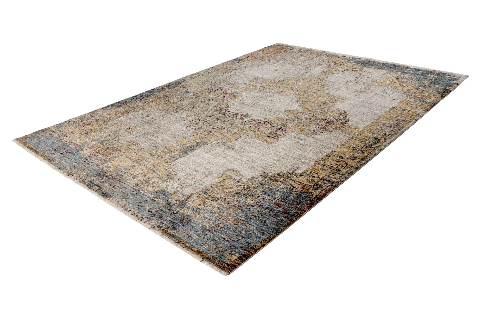 Kayoom Teppich »Pono 722« rechteckig 10 mm Höhe Kurzflor, Vintage, Modernes Muster, Fußbodenheizungsgeeignet