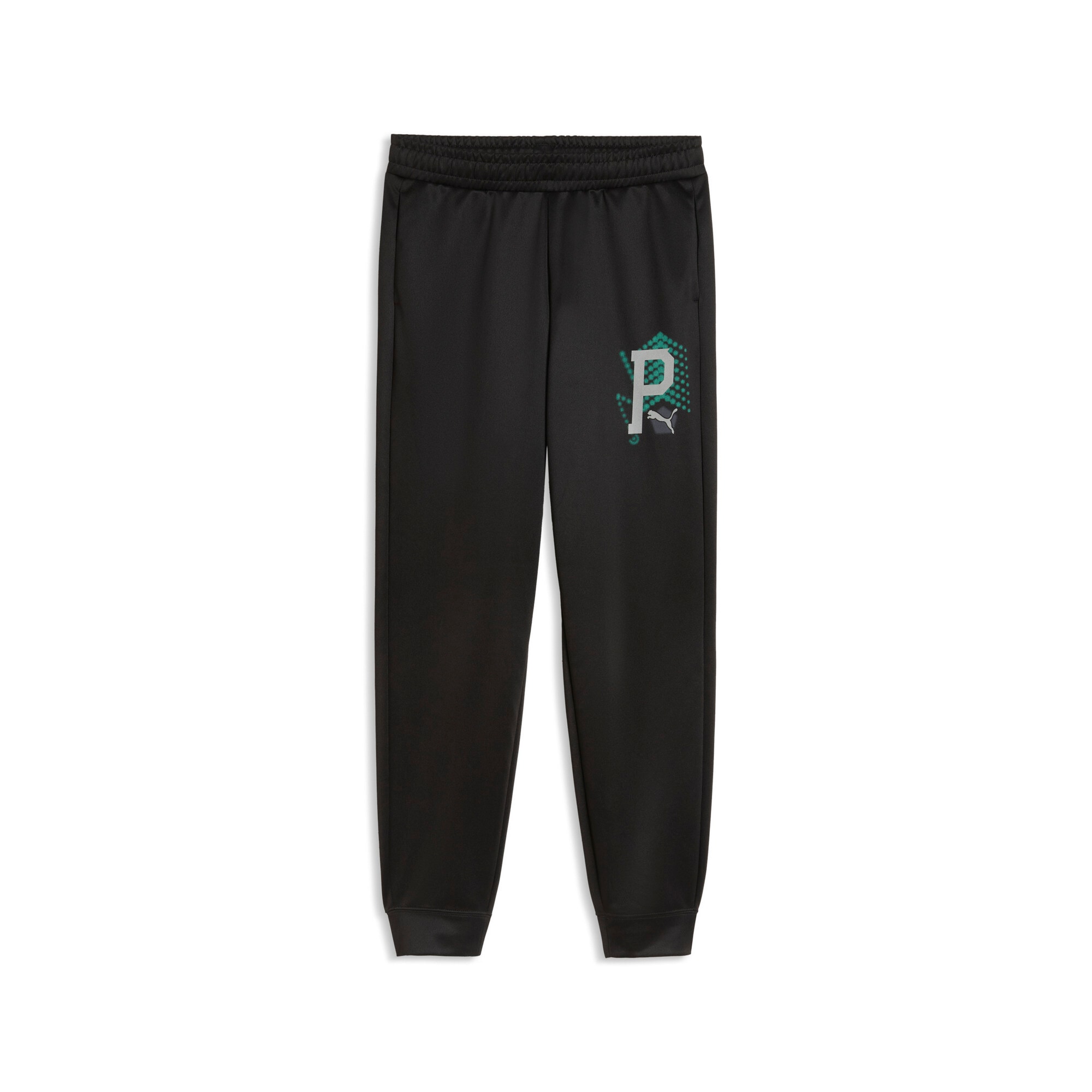 PUMA Trainingshose »ACTIVE SPORTS POLY PANTS B«  mit Eingrifftaschen, Regular Fit, mit Print-Applikationen