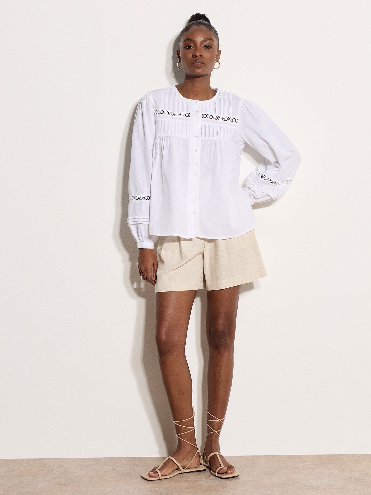 Apricot Spitzenbluse »Boho-Bluse« Häkelverzierungen