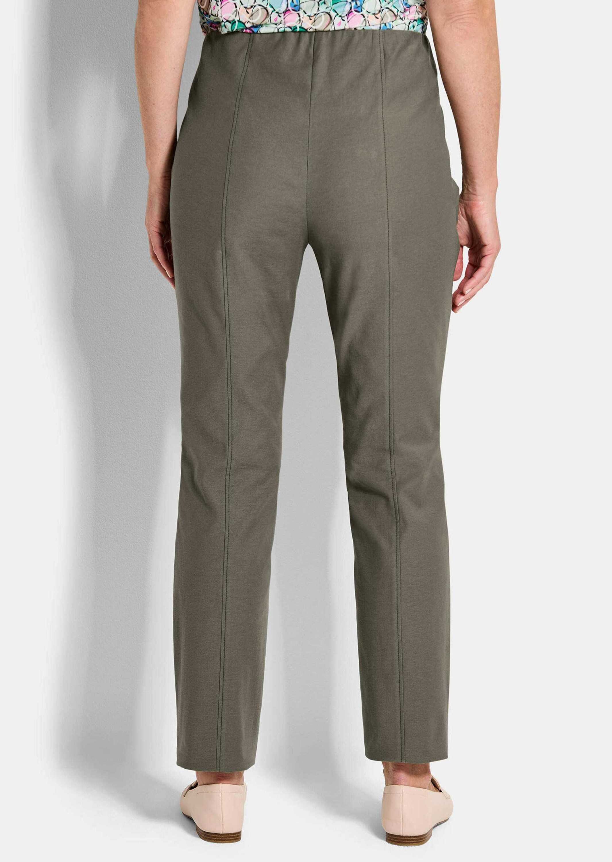 GOLDNER Chinohose »Kurzgröße Jerseyhose mit Schlupfbund«  Reissverschluß-Optik