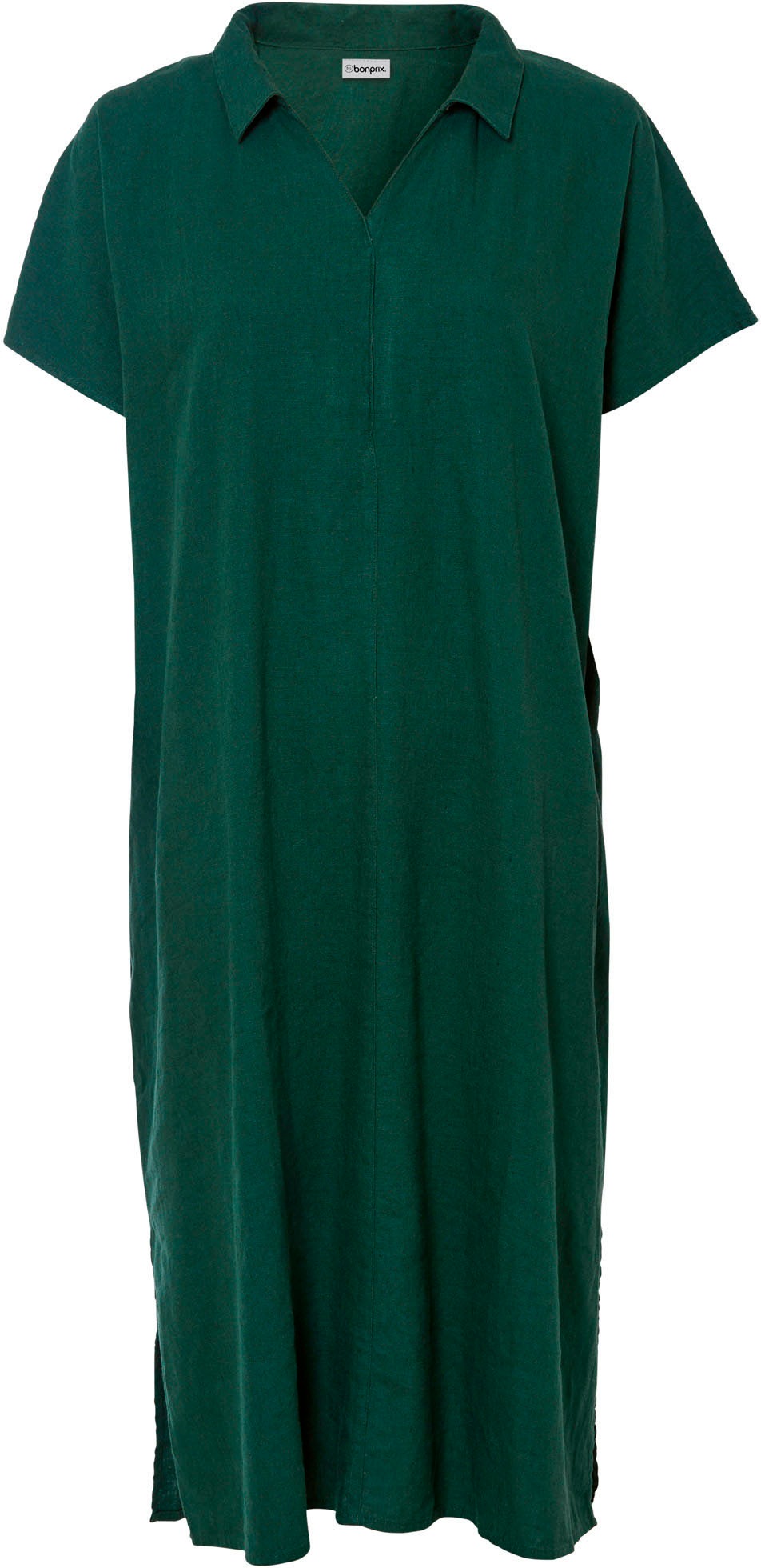 bonprix Tunikakleid »Kaftan-Kleid aus leichtem Leinen-Viskose-Mix« für den Alltag, aus Leinen-Viskose-Mix, weite Kaftan-Form