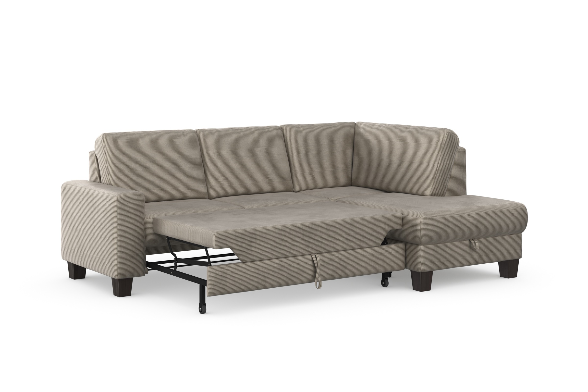 Home affaire Ecksofa »Summer L-Form«, mit Ottomane, mit oder ohne Bettfunktion und Bettkasten, Cord-Bezug