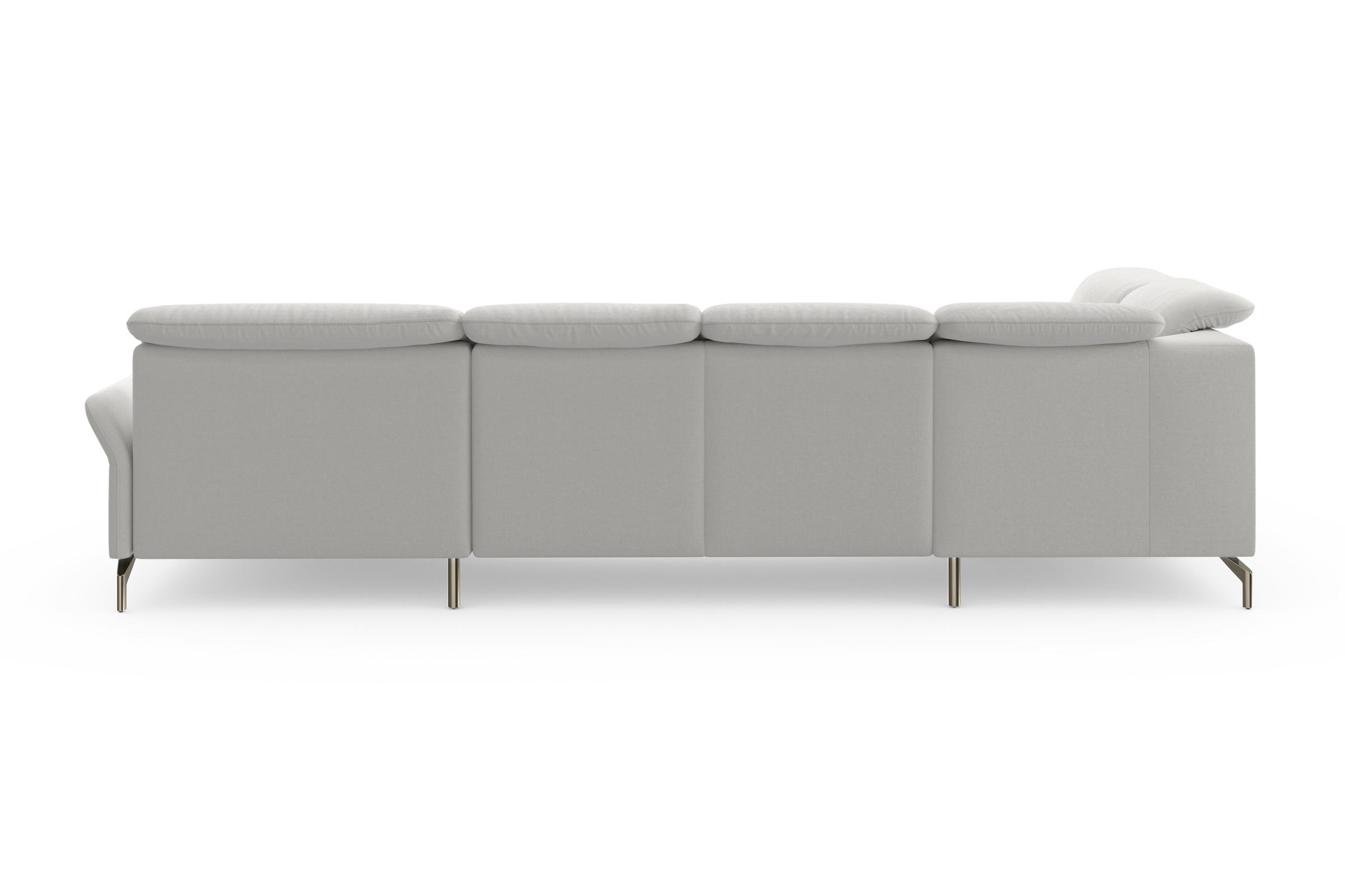 sit&more Wohnlandschaft »Fashion U-Form«, wahlweise mit Kopfteilverstellung, Vorziehsitz, motorisch, Nickelfüße