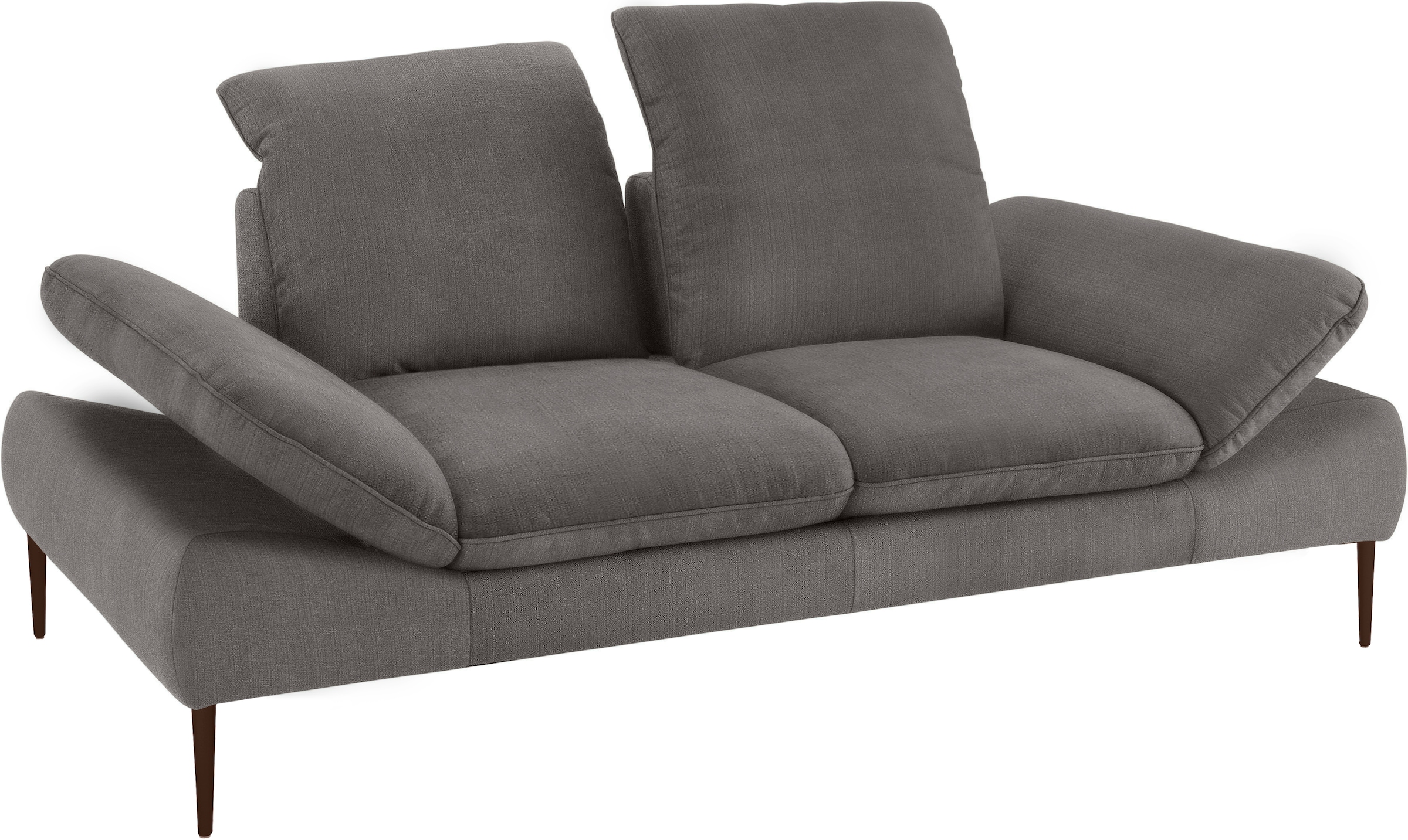 W.SCHILLIG 2-Sitzer »enjoy&MORE« Sitztiefenverstellung, Füße bronze pulverbeschichtet, Breite 202 cm